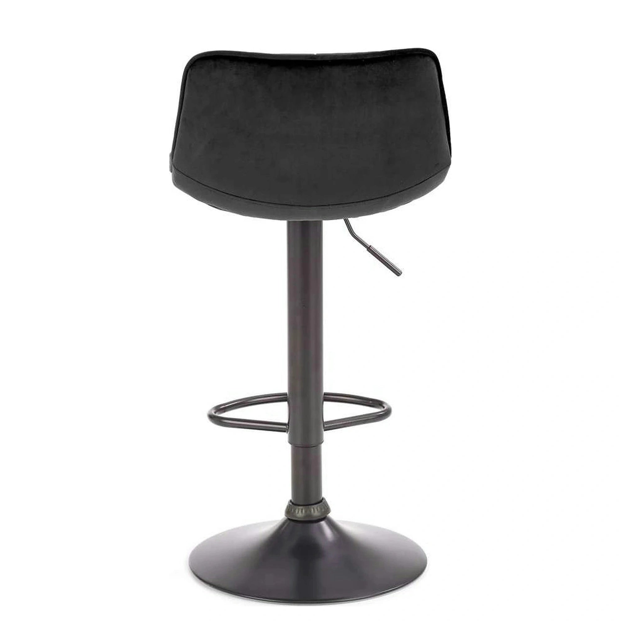 Scaun bar inalt H95, gri/gri inchis, stofa/otel, 43x44x84/106 cm