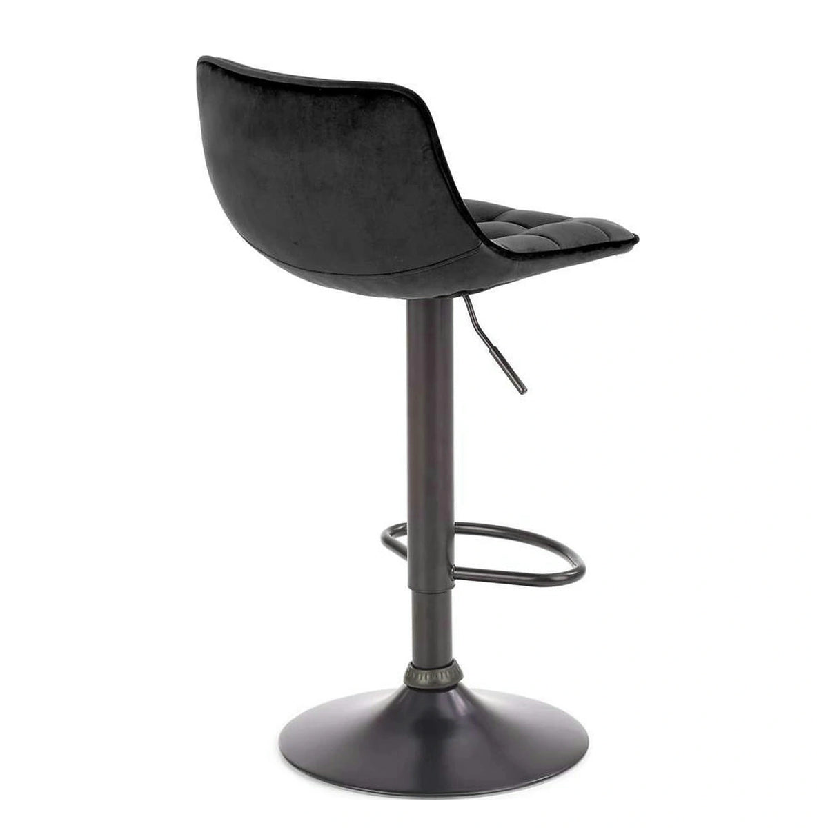 Scaun bar inalt H95, gri/gri inchis, stofa/otel, 43x44x84/106 cm