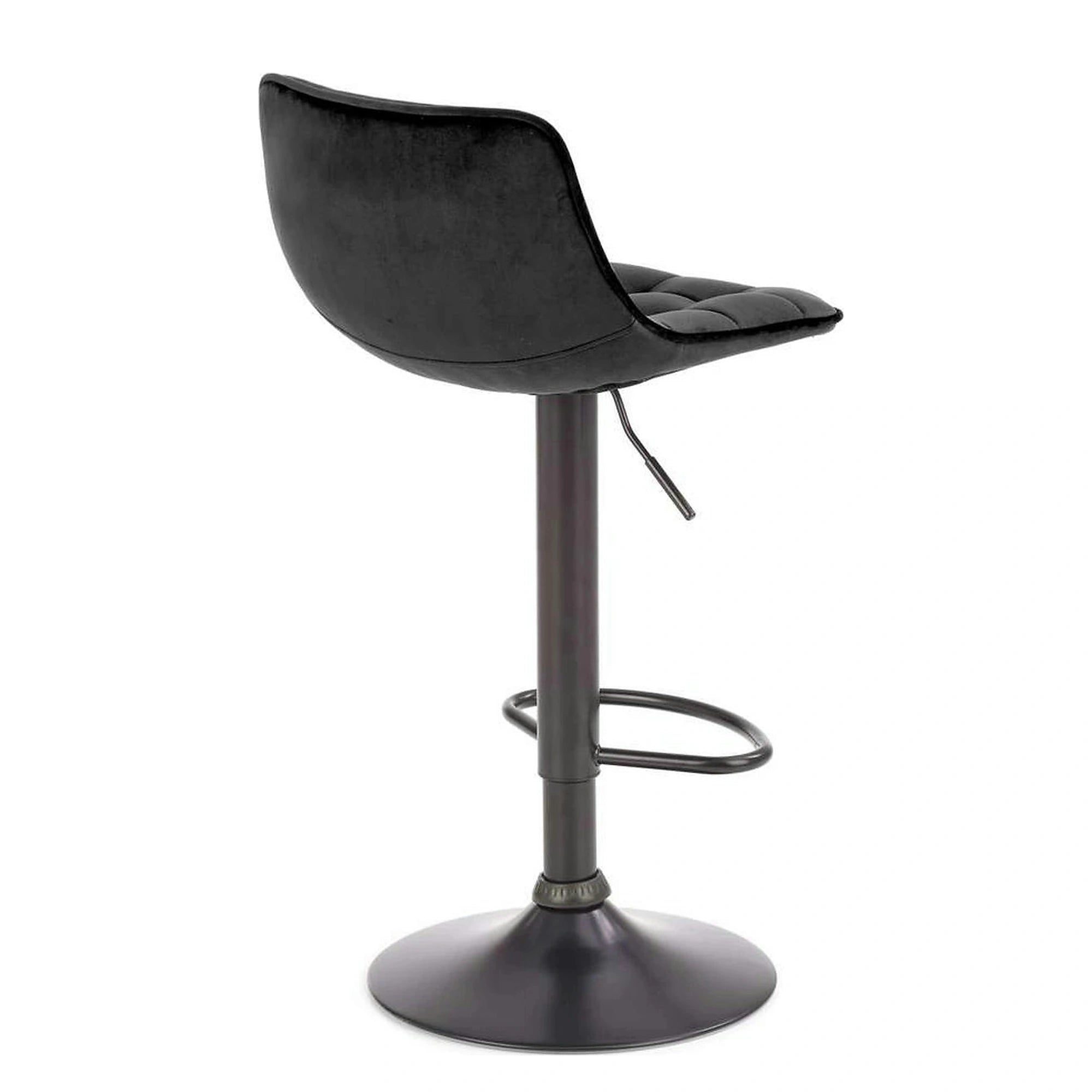 Scaun bar inalt H95, gri/gri inchis, stofa/otel, 43x44x84/106 cm