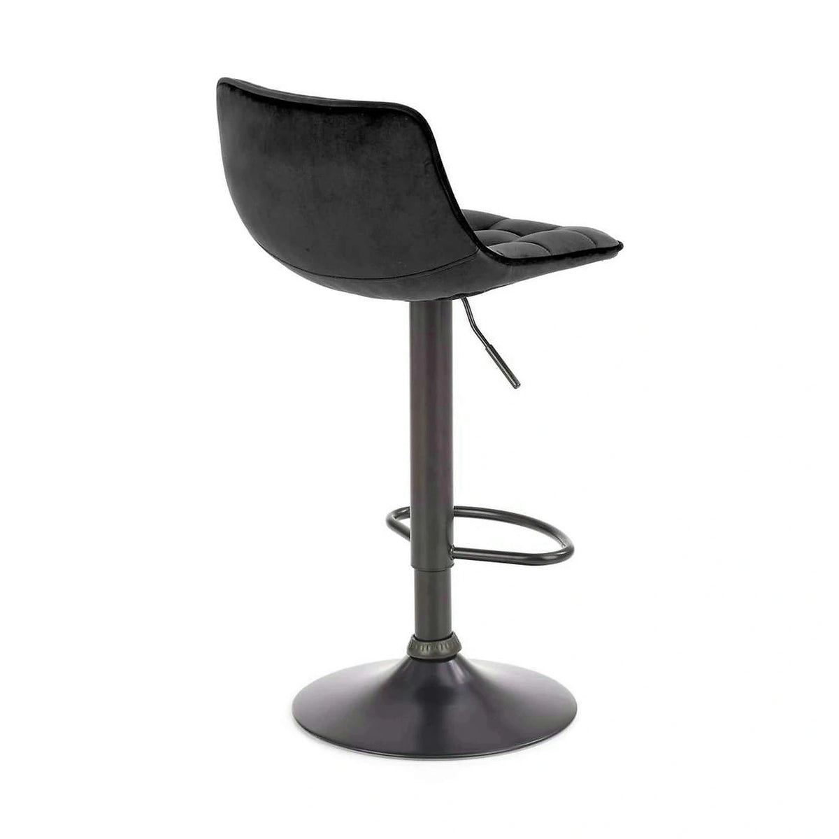Scaun bar inalt H95, gri/gri inchis, stofa/otel, 43x44x84/106 cm