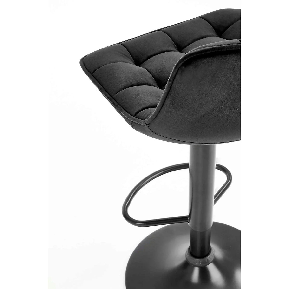 Scaun bar inalt H95, gri/gri inchis, stofa/otel, 43x44x84/106 cm