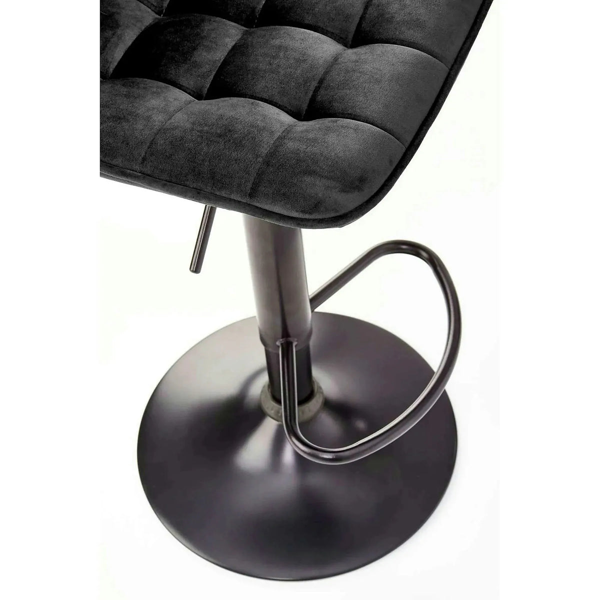 Scaun bar inalt H95, gri/gri inchis, stofa/otel, 43x44x84/106 cm