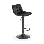 Scaun bar inalt H95, negru, stofa catifelata/otel, 43x44x84/106 cm
