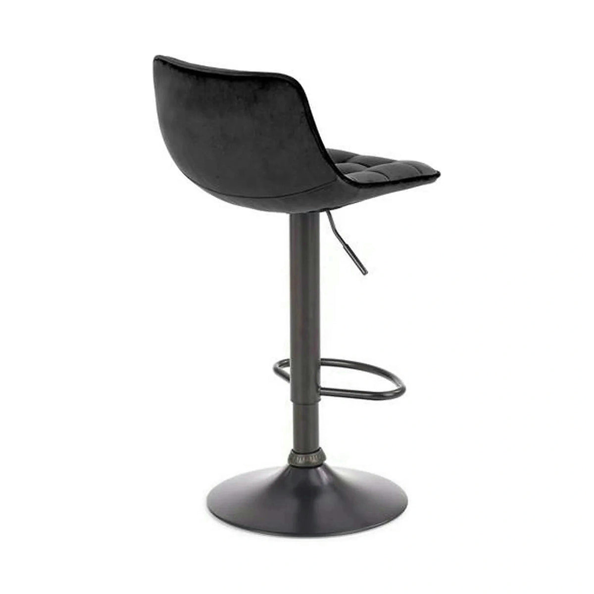 Scaun bar inalt H95, negru, stofa catifelata/otel, 43x44x84/106 cm