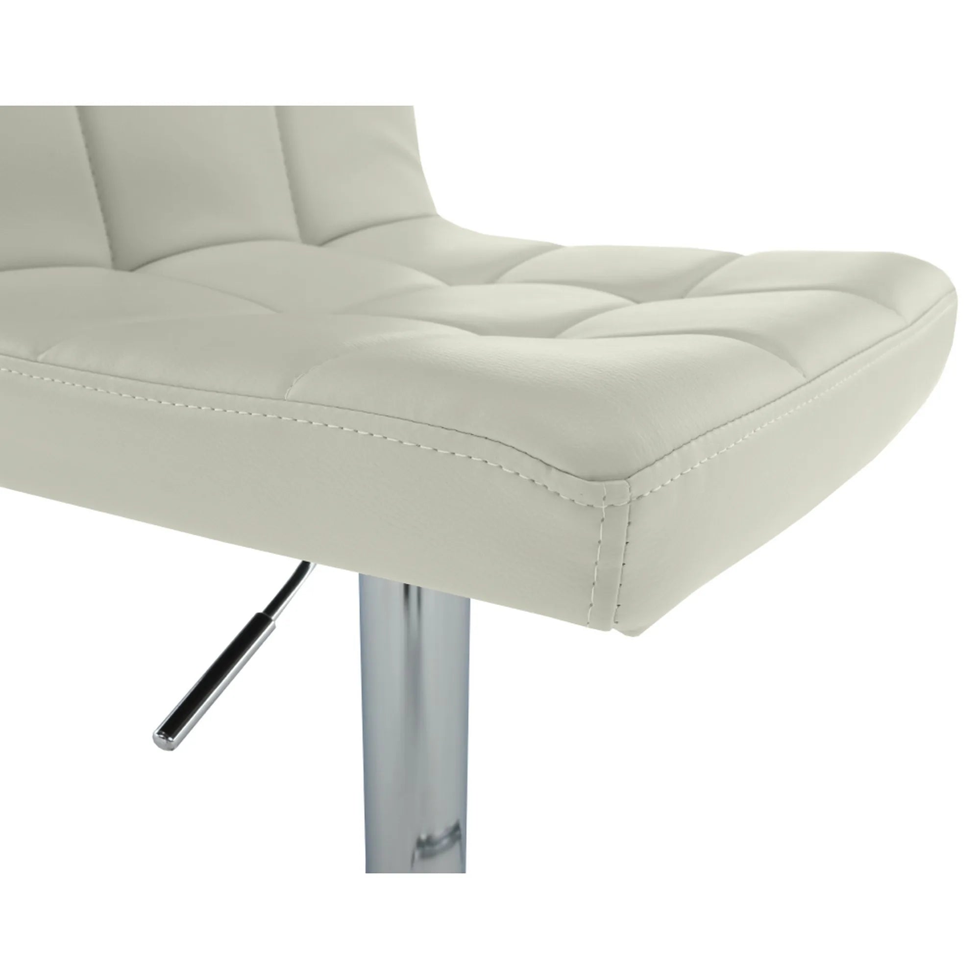 Scaun bar KANDY NEW, bej/crom, piele ecologica/metal, 40x51x87/107 cm