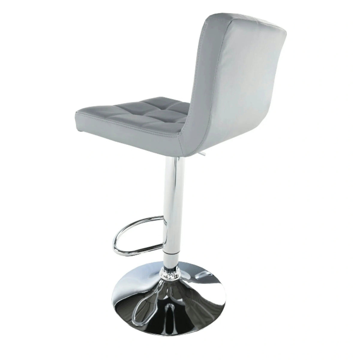 Scaun bar KANDY NEW, gri/crom, piele ecologica/metal, 40x41x87/107 cm