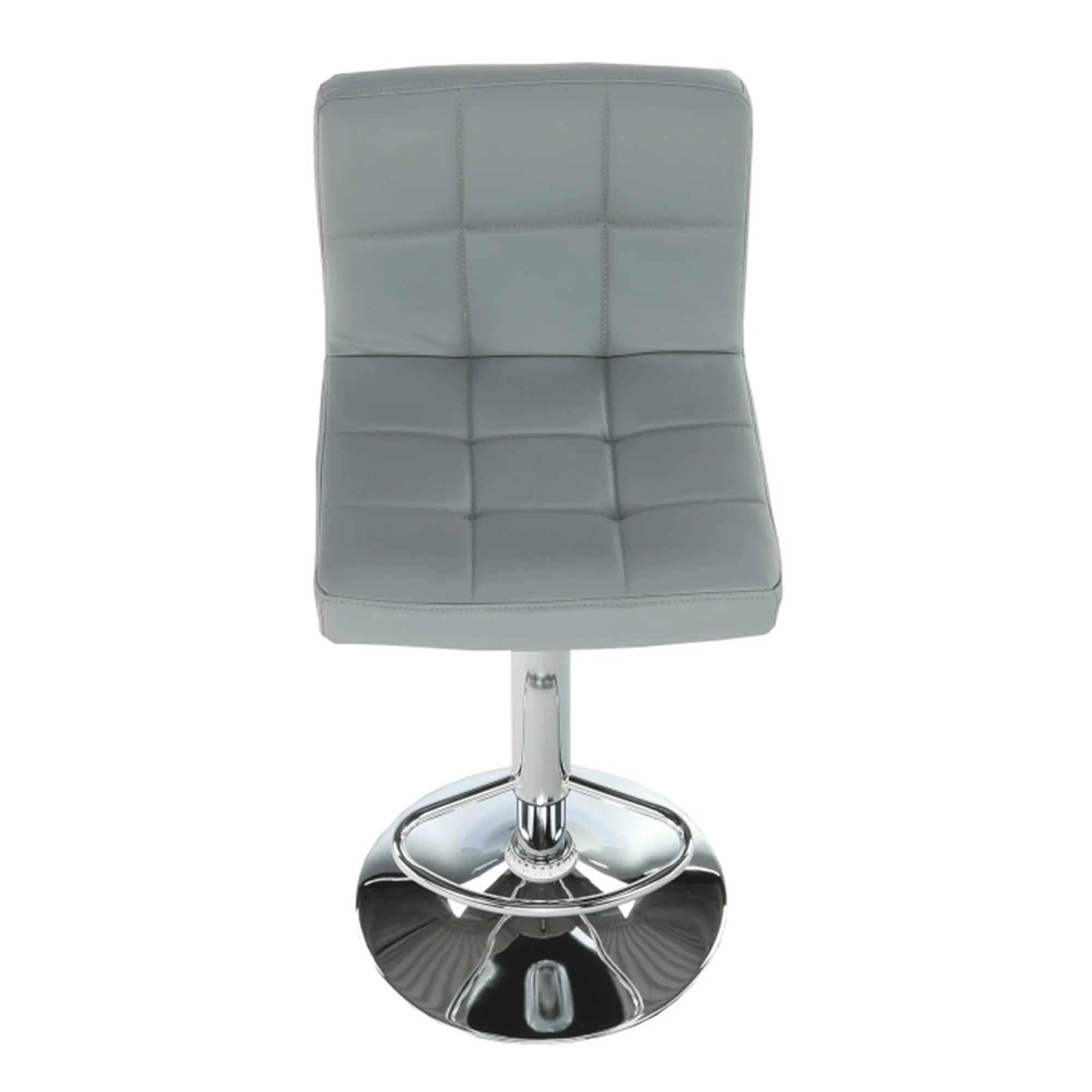 Scaun bar KANDY NEW, gri/crom, piele ecologica/metal, 40x41x87/107 cm