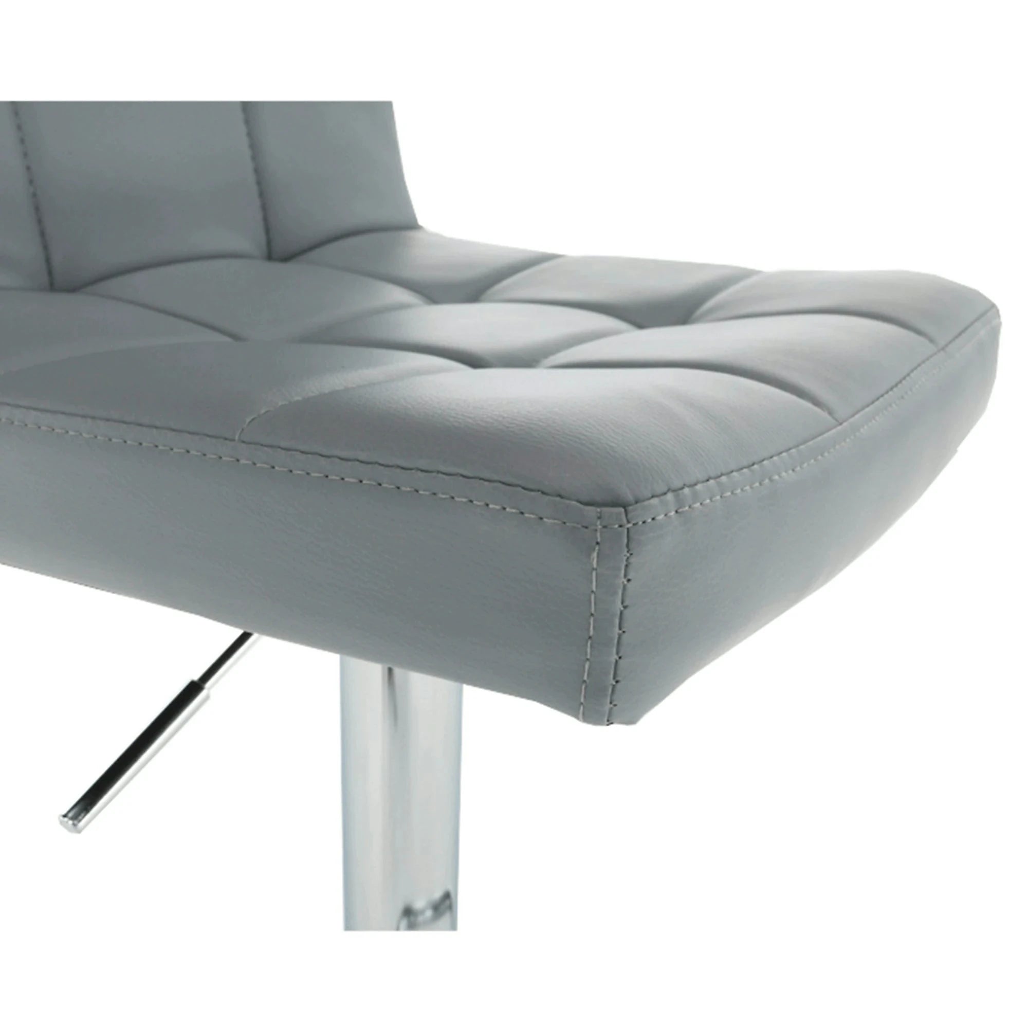 Scaun bar KANDY NEW, gri/crom, piele ecologica/metal, 40x41x87/107 cm