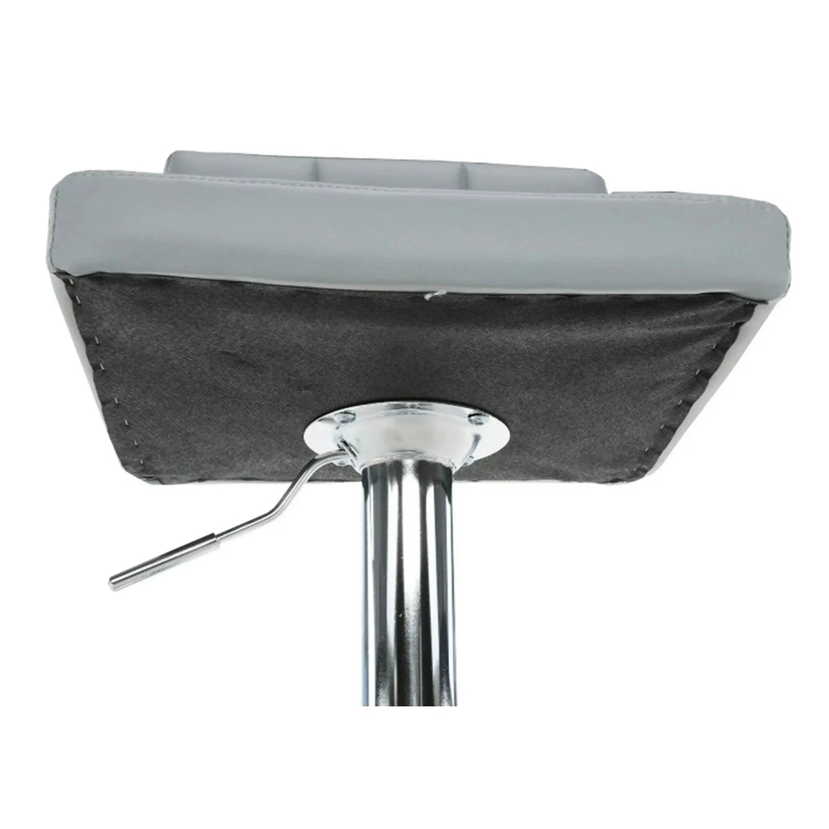 Scaun bar KANDY NEW, gri/crom, piele ecologica/metal, 40x41x87/107 cm
