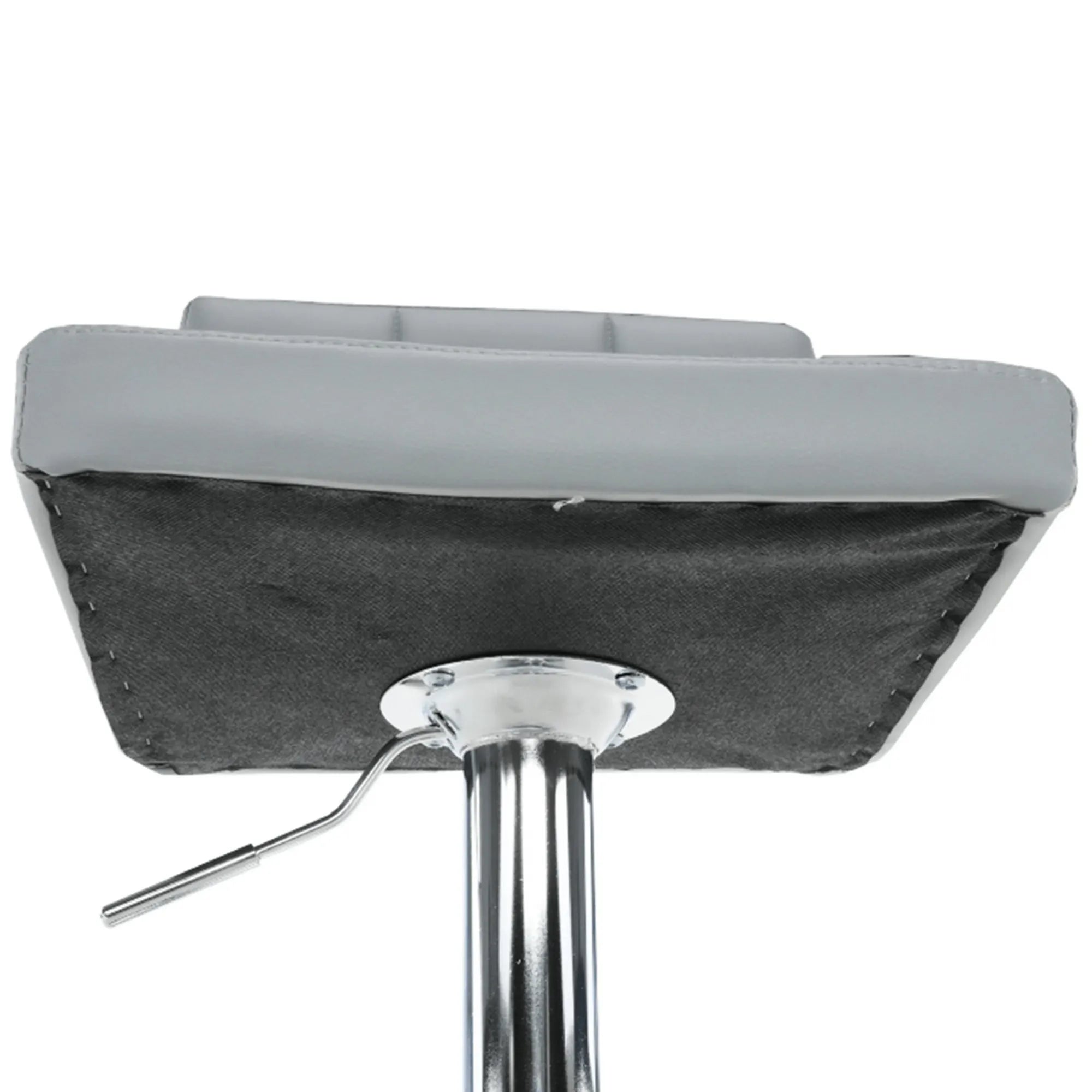 Scaun bar KANDY NEW, gri/crom, piele ecologica/metal, 40x41x87/107 cm