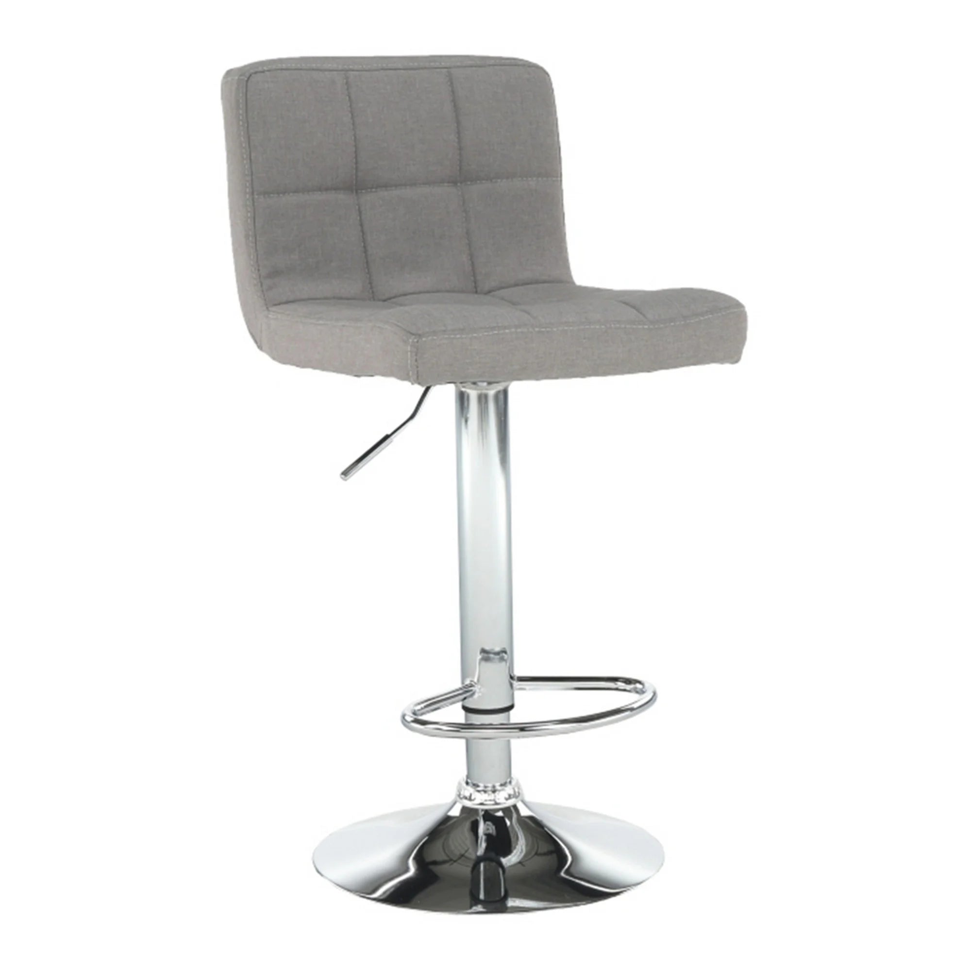 Scaun bar KANDY NEW, gri/crom, stofa clasica/otel, 40x41x87/107 cm