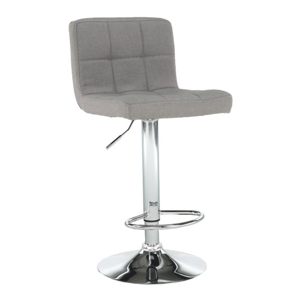 Scaun bar KANDY NEW, gri/crom, stofa clasica/otel, 40x41x87/107 cm