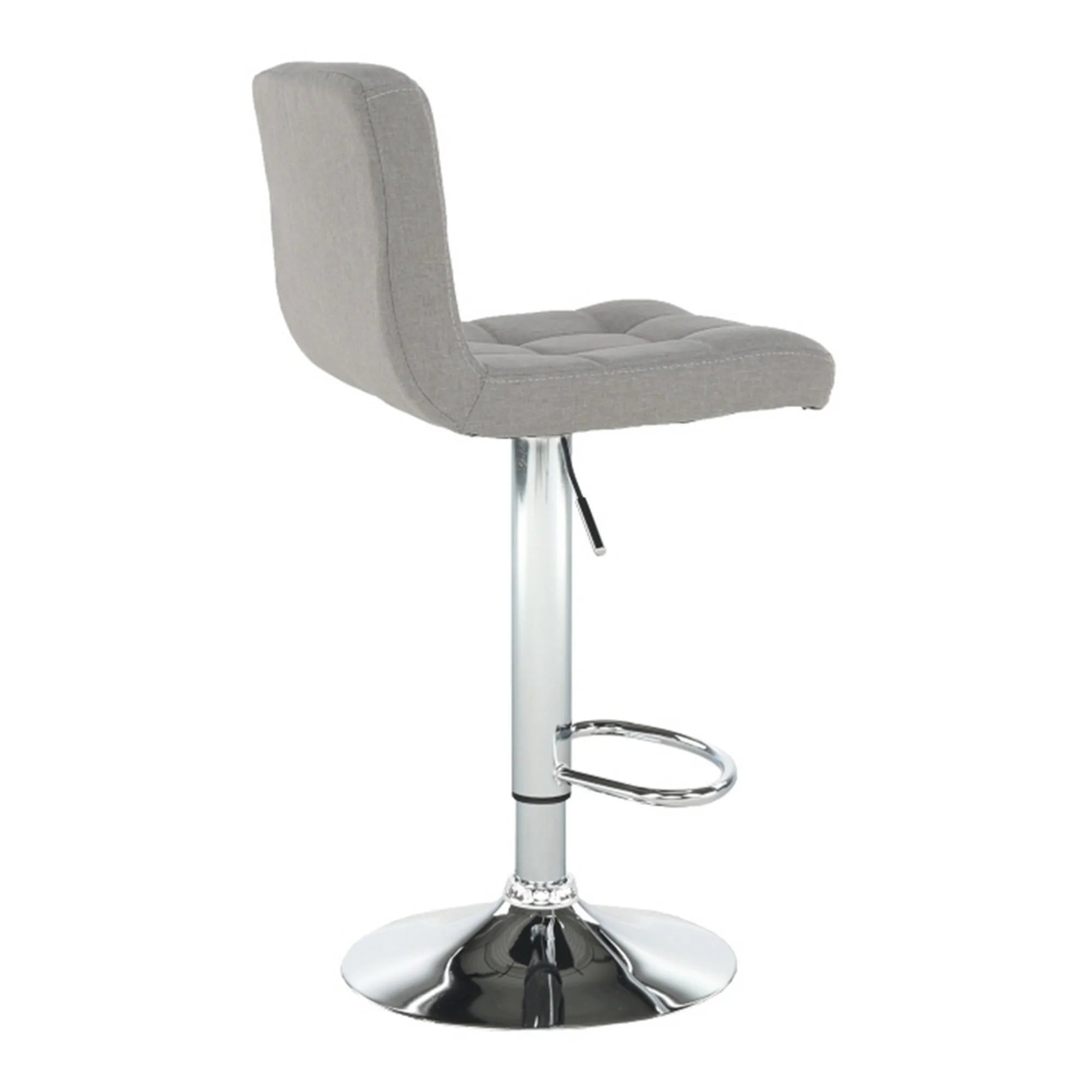 Scaun bar KANDY NEW, gri/crom, stofa clasica/otel, 40x41x87/107 cm