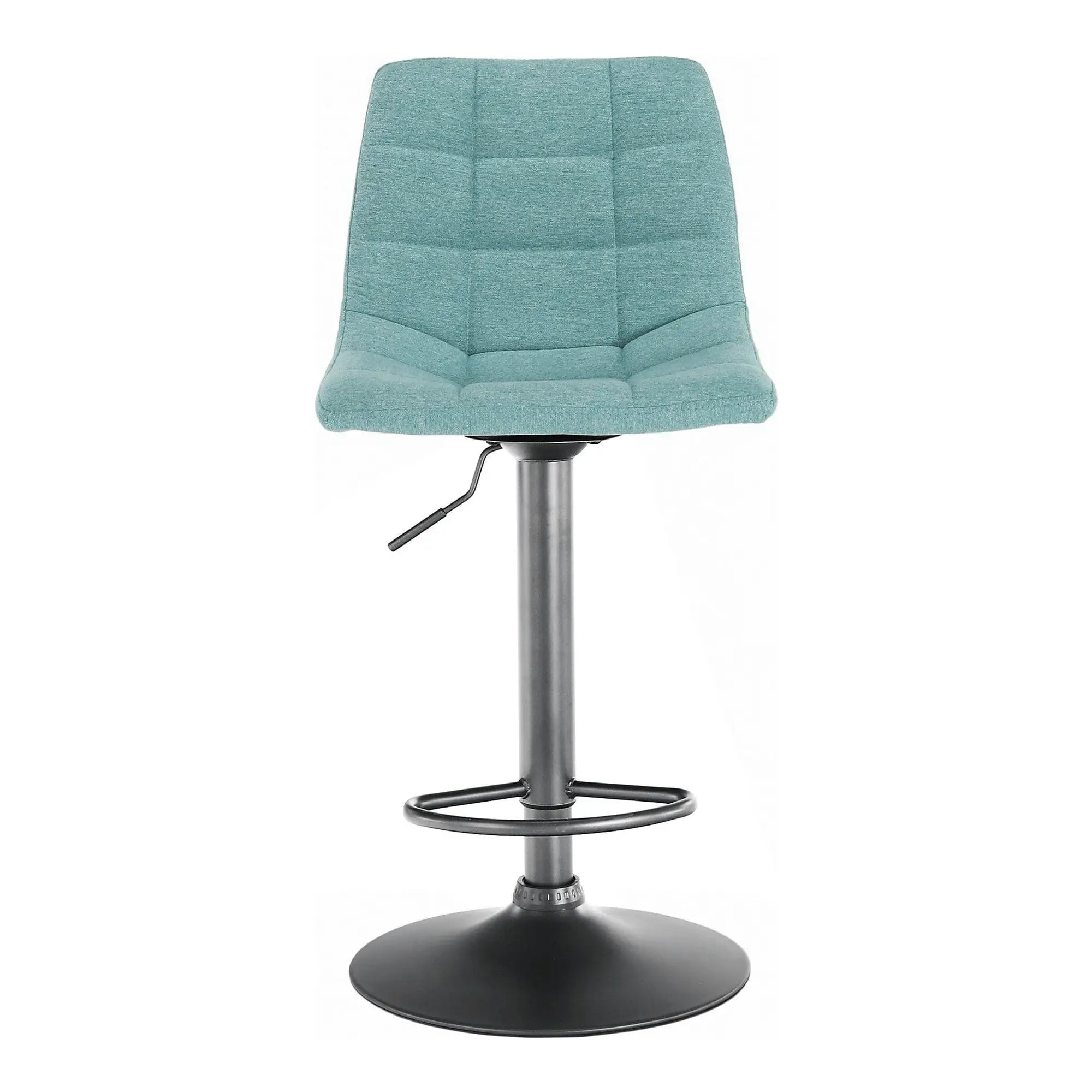 Scaun bar LAHELA, verde menta/negru, stofa clasica/metal, 44x50x91/112 cm