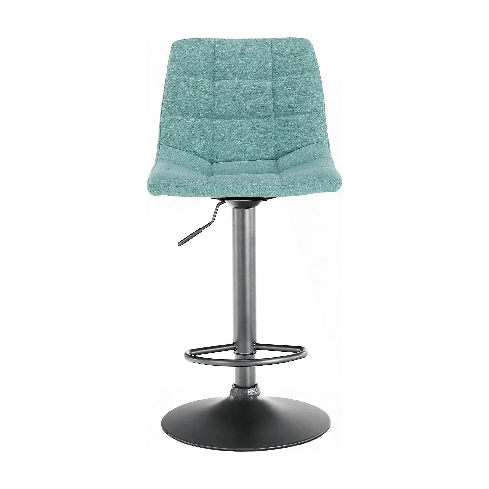 Scaun bar LAHELA, verde menta/negru, stofa clasica/metal, 44x50x91/112 cm