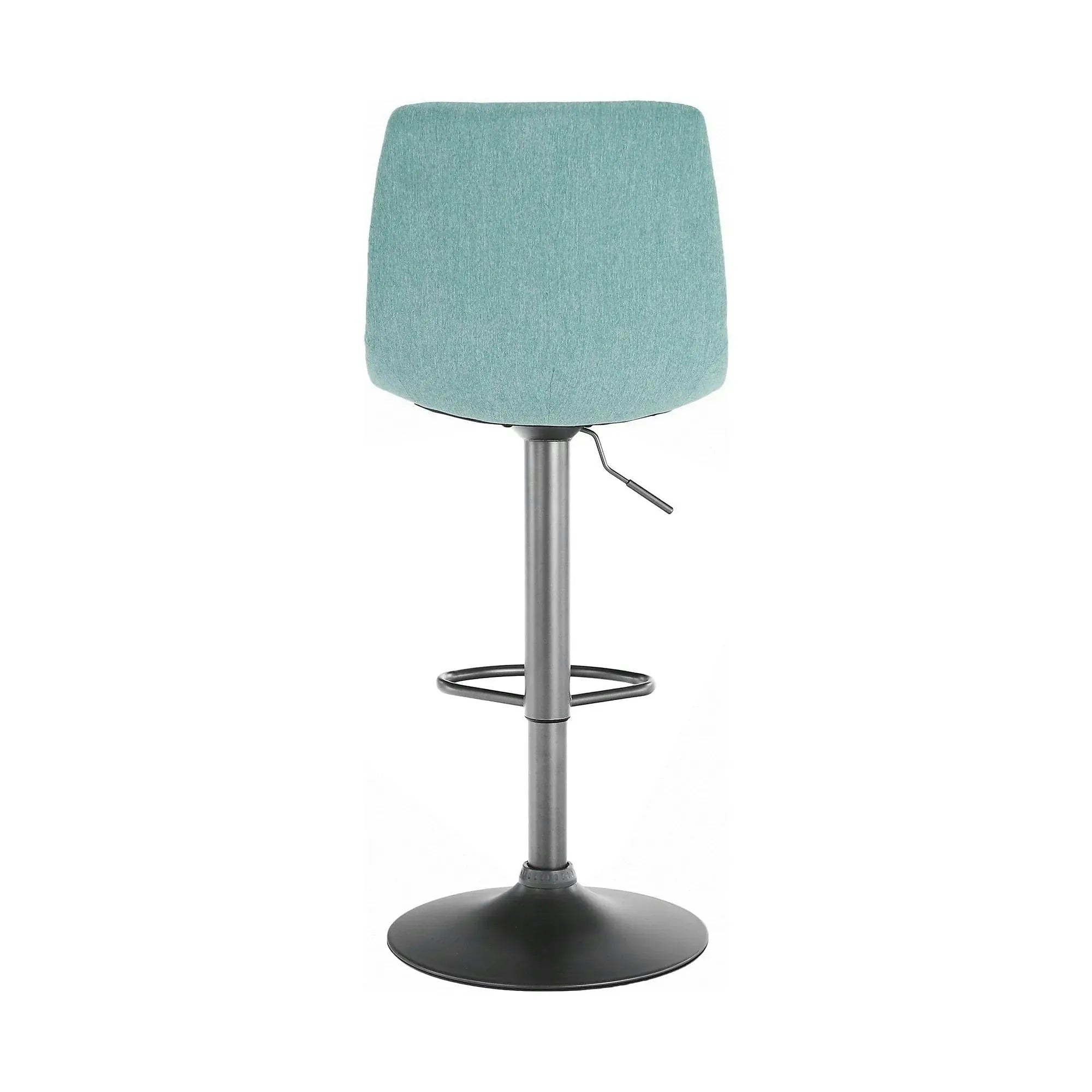 Scaun bar LAHELA, verde menta/negru, stofa clasica/metal, 44x50x91/112 cm