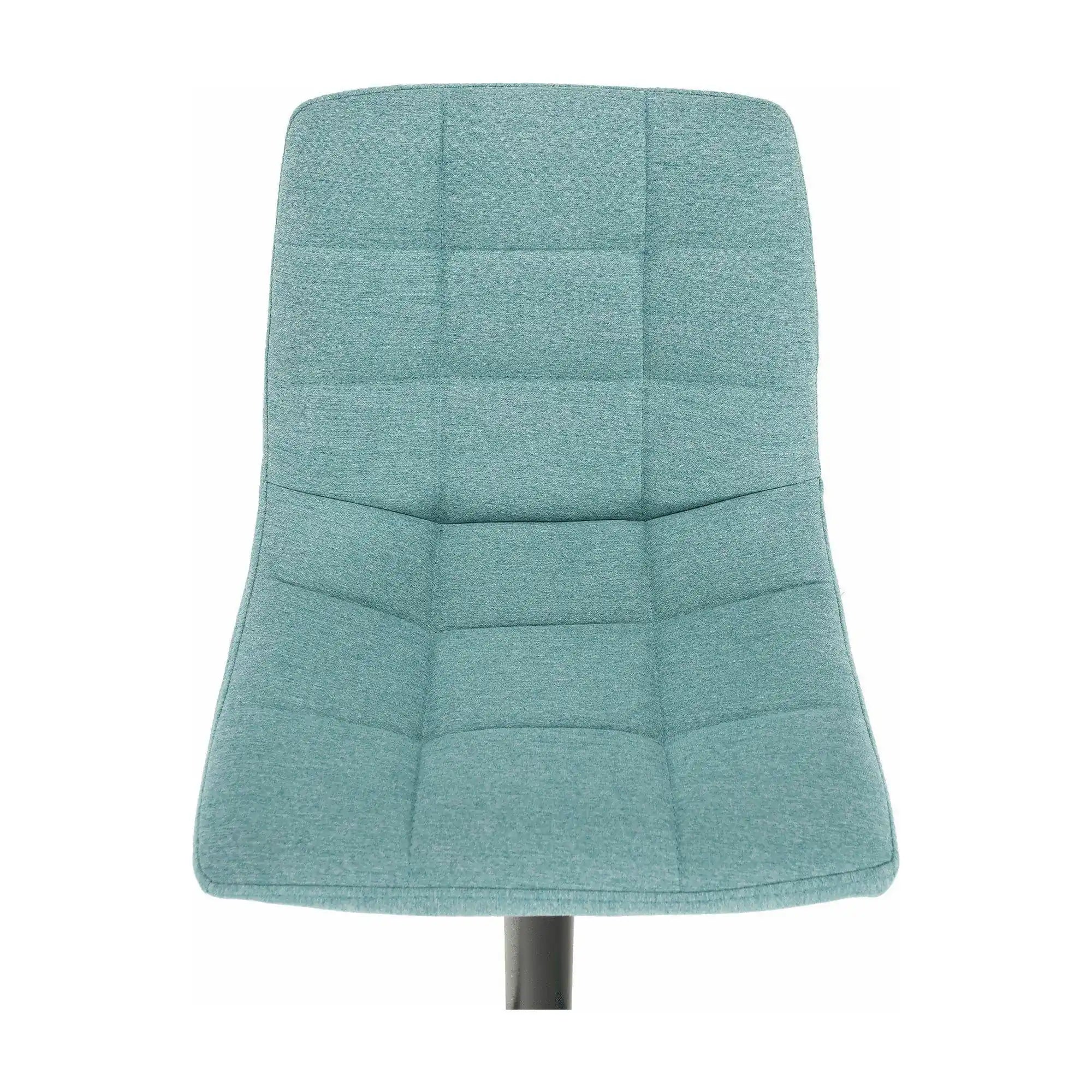 Scaun bar LAHELA, verde menta/negru, stofa clasica/metal, 44x50x91/112 cm