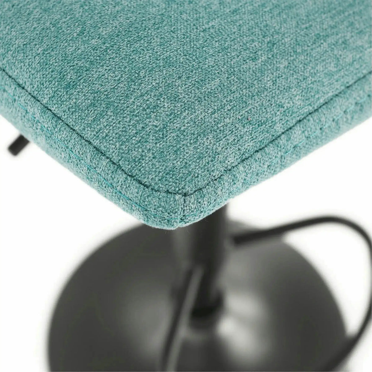 Scaun bar LAHELA, verde menta/negru, stofa clasica/metal, 44x50x91/112 cm