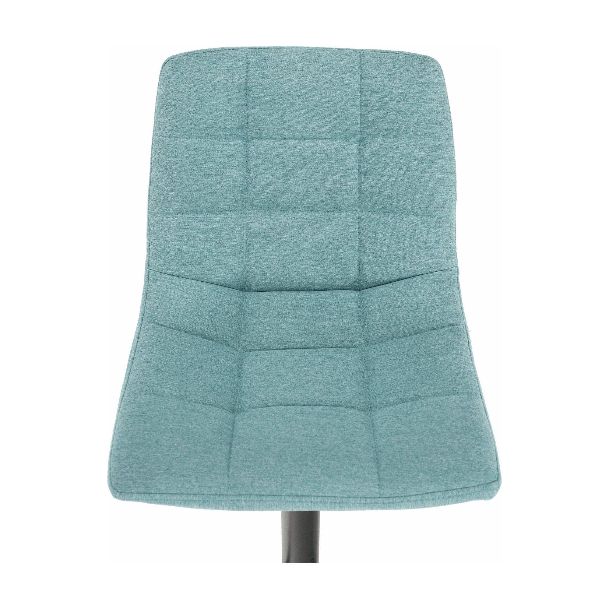 Scaun bar LAHELA, verde menta/negru, stofa clasica/metal, 44x50x91/112 cm