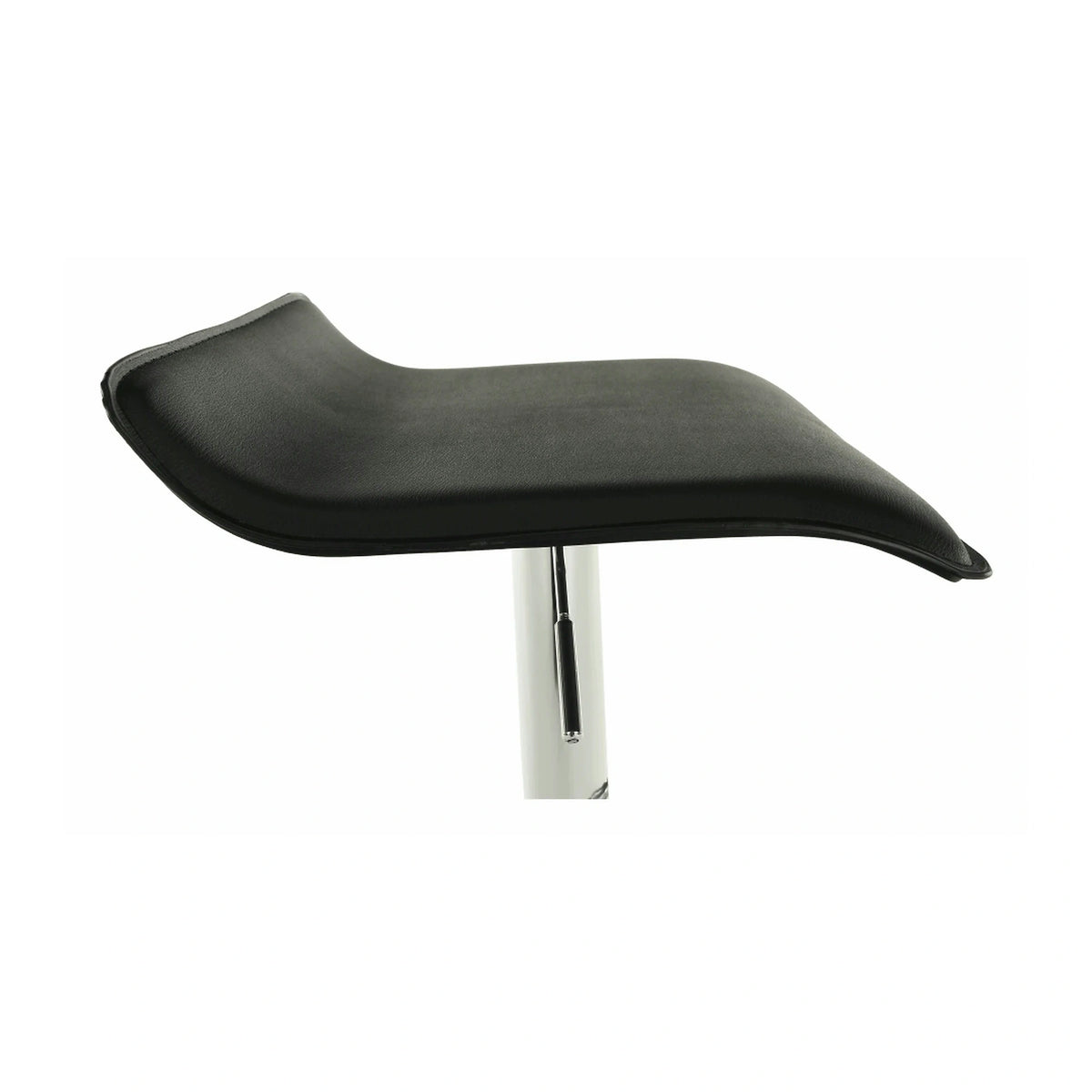 Scaun bar LARIA NEW, negru/crom, piele ecologica/metal, 37x39x64/85 cm
