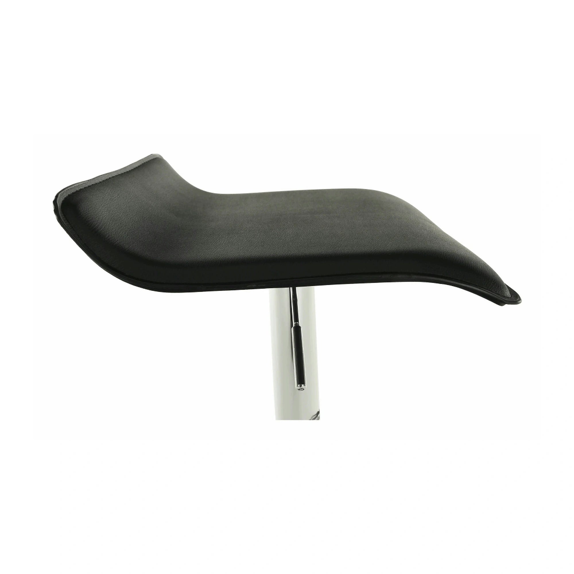 Scaun bar LARIA NEW, negru/crom, piele ecologica/metal, 37x39x64/85 cm