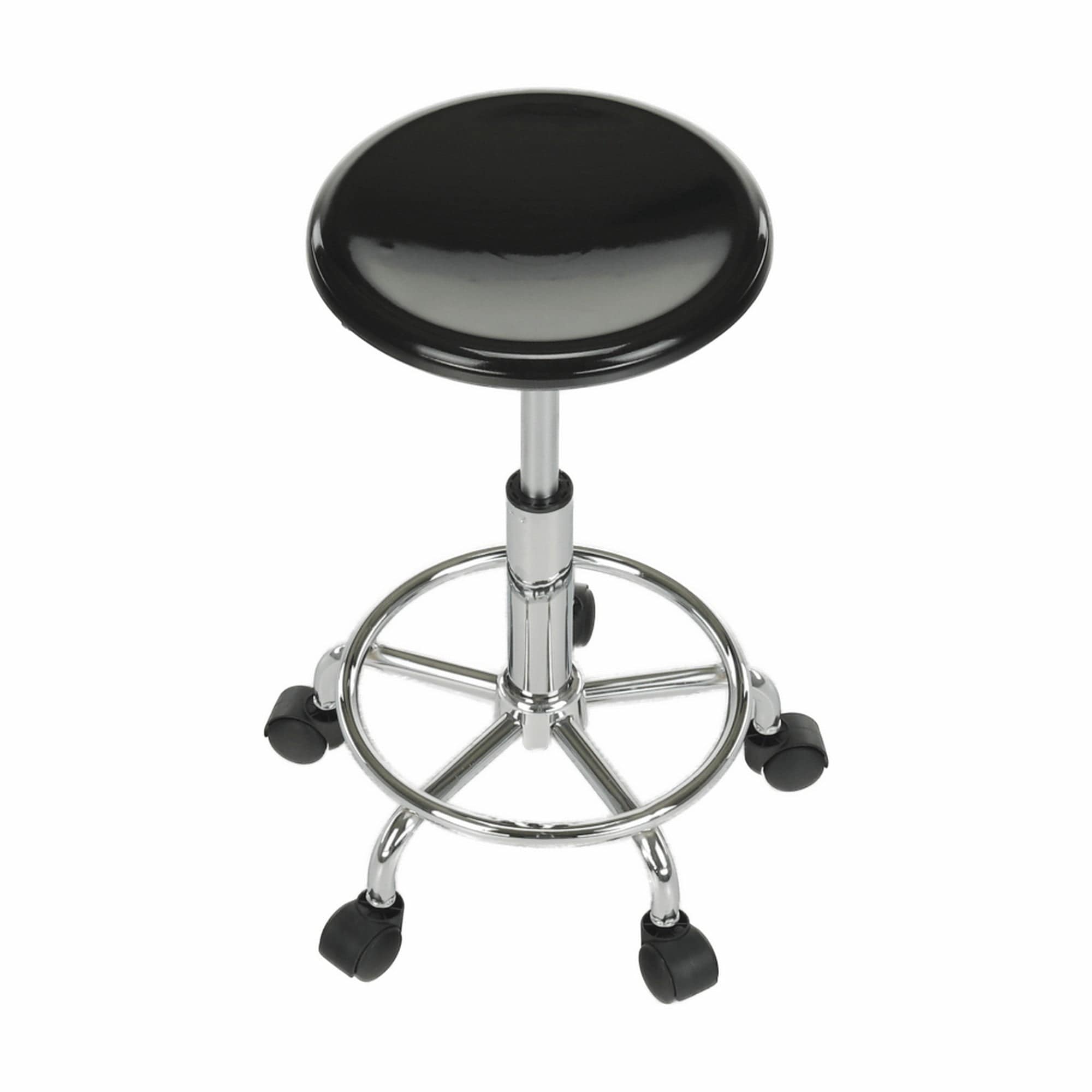 Scaun bar MABEL 3 NEW, negru/crom, polipropilena/metal, 35x55 cm