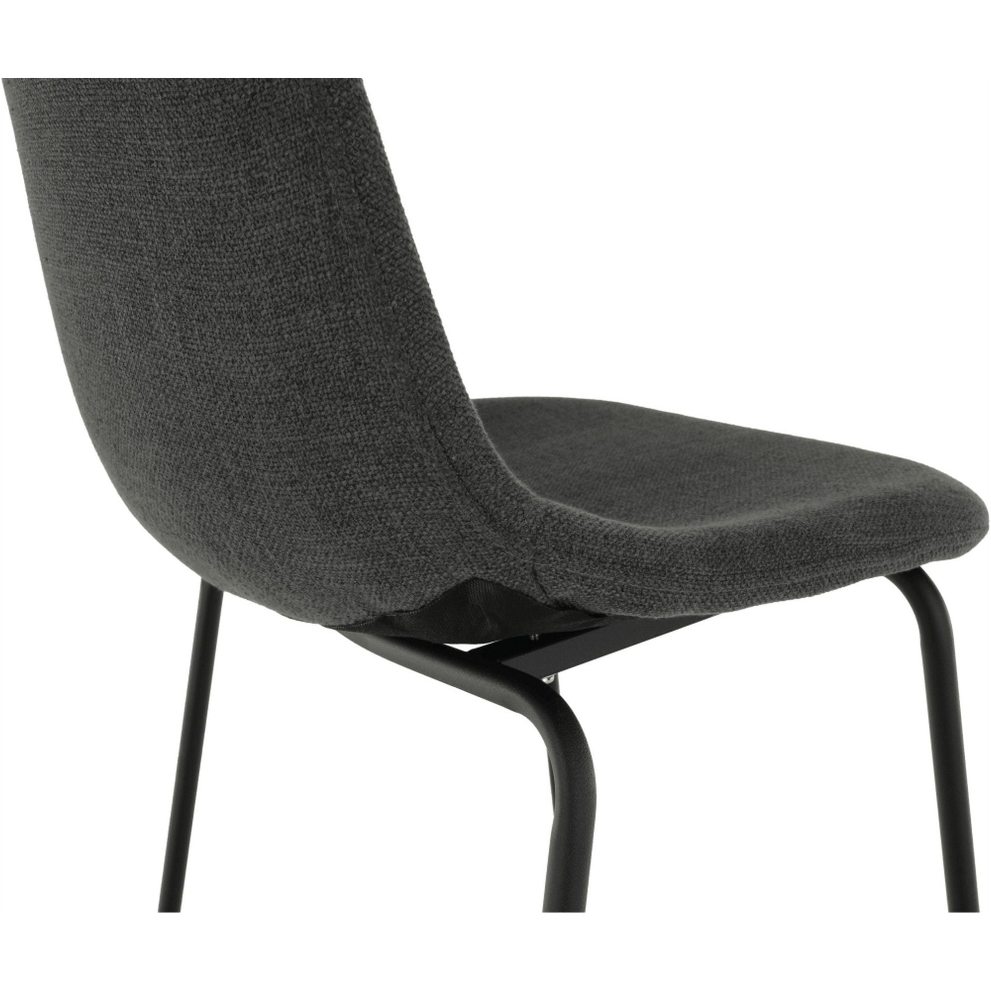 Scaun bar MARIOLA 2 NEW, gri inchis/negru, stofa clasica/metal, 49x51x101 cm