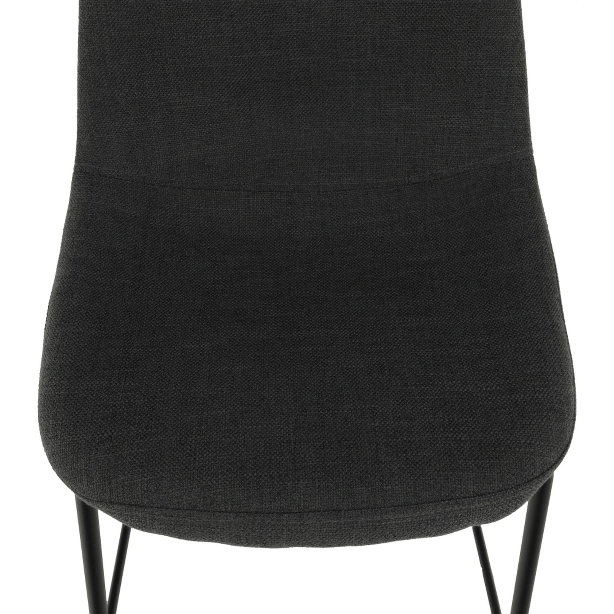 Scaun bar MARIOLA 2 NEW, gri inchis/negru, stofa clasica/metal, 49x51x101 cm
