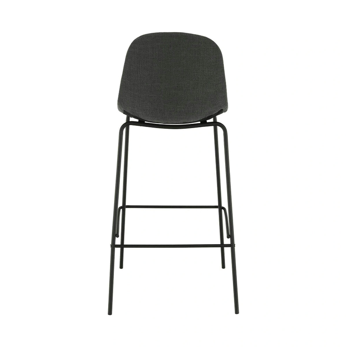 Scaun bar MARIOLA 2 NEW, gri inchis/negru, stofa clasica/metal, 49x51x101 cm