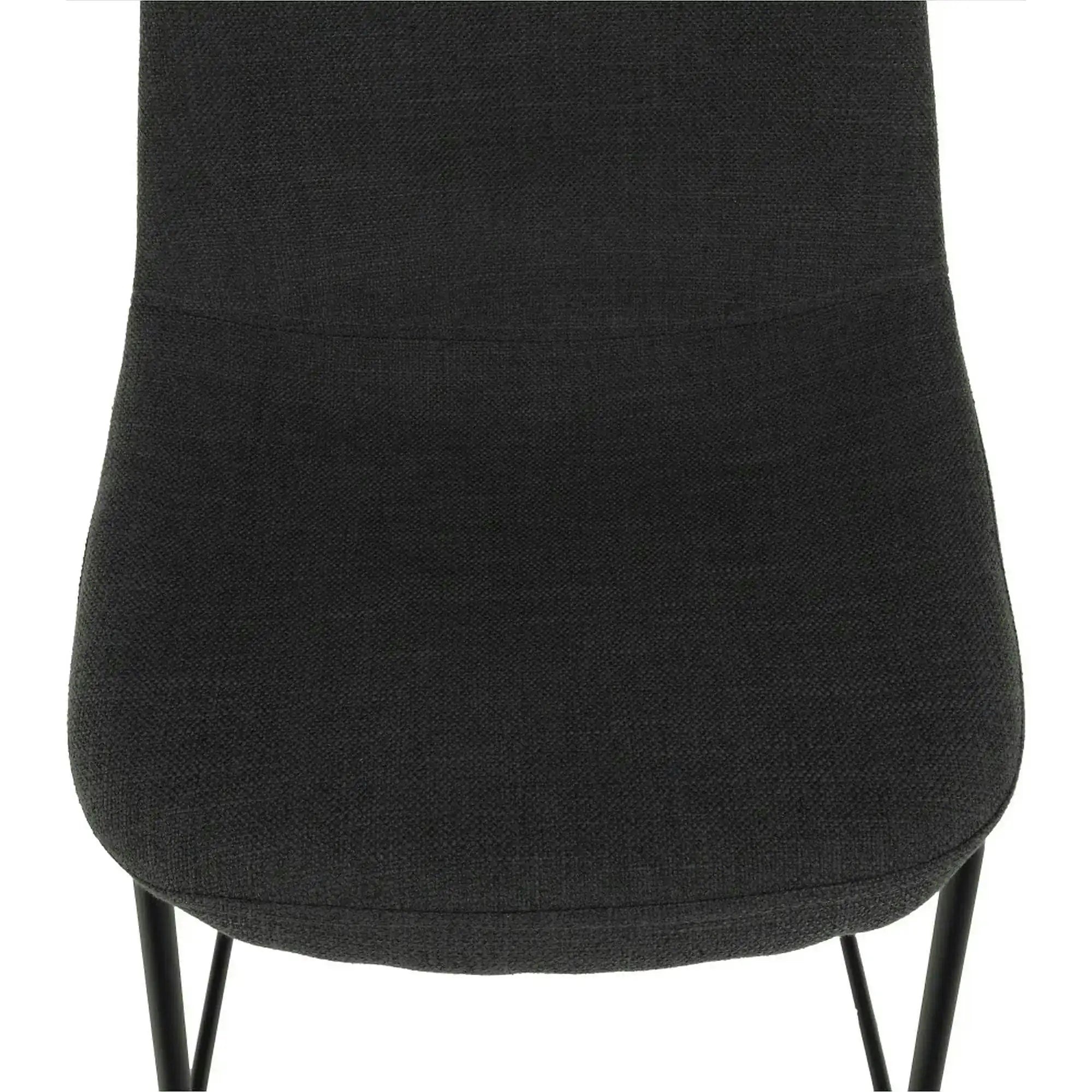 Scaun bar MARIOLA 2 NEW, gri inchis/negru, stofa clasica/metal, 49x51x101 cm