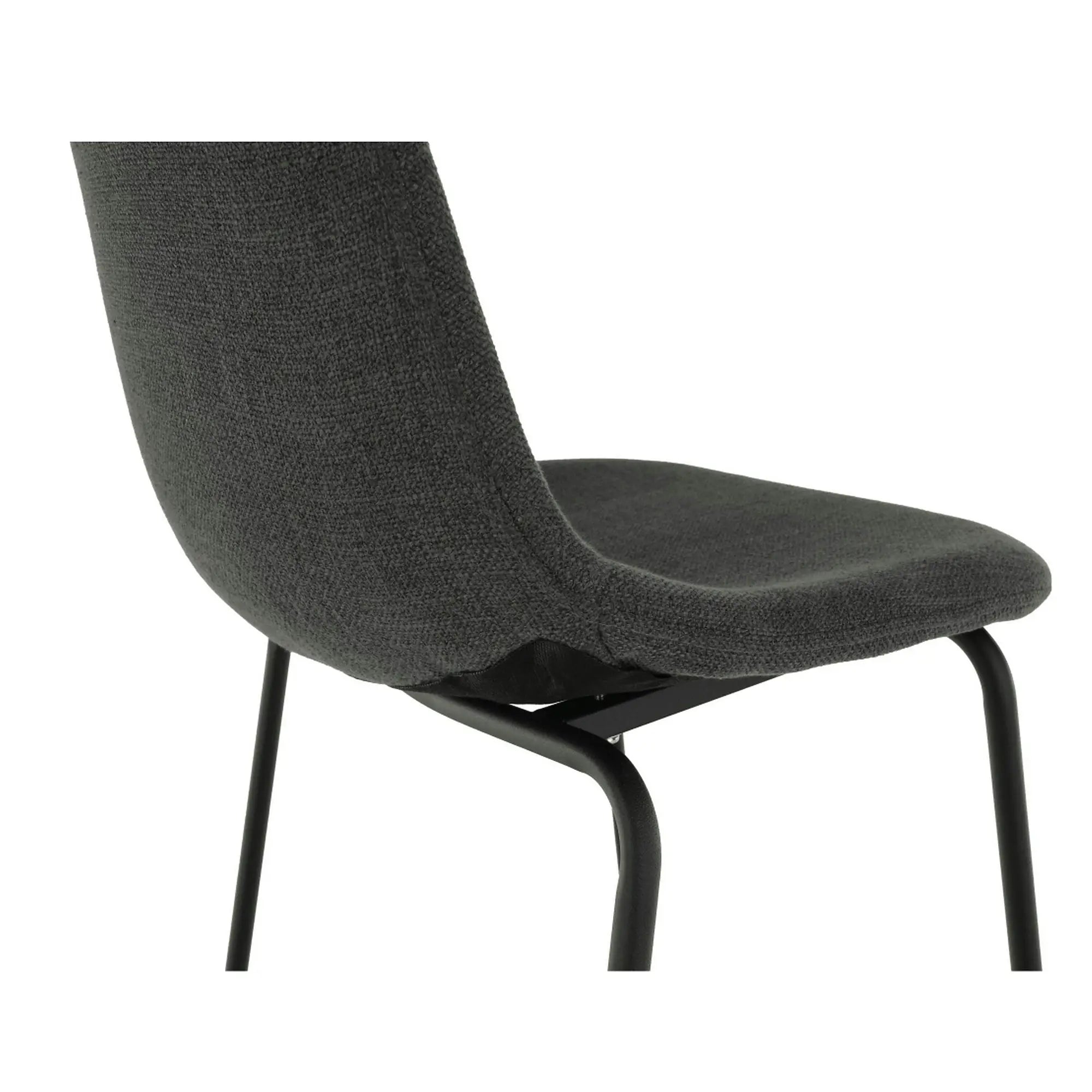 Scaun bar MARIOLA 2 NEW, gri inchis/negru, stofa clasica/metal, 49x51x101 cm