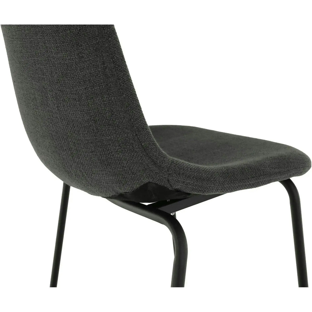 Scaun bar MARIOLA 2 NEW, gri inchis/negru, stofa clasica/metal, 49x51x101 cm