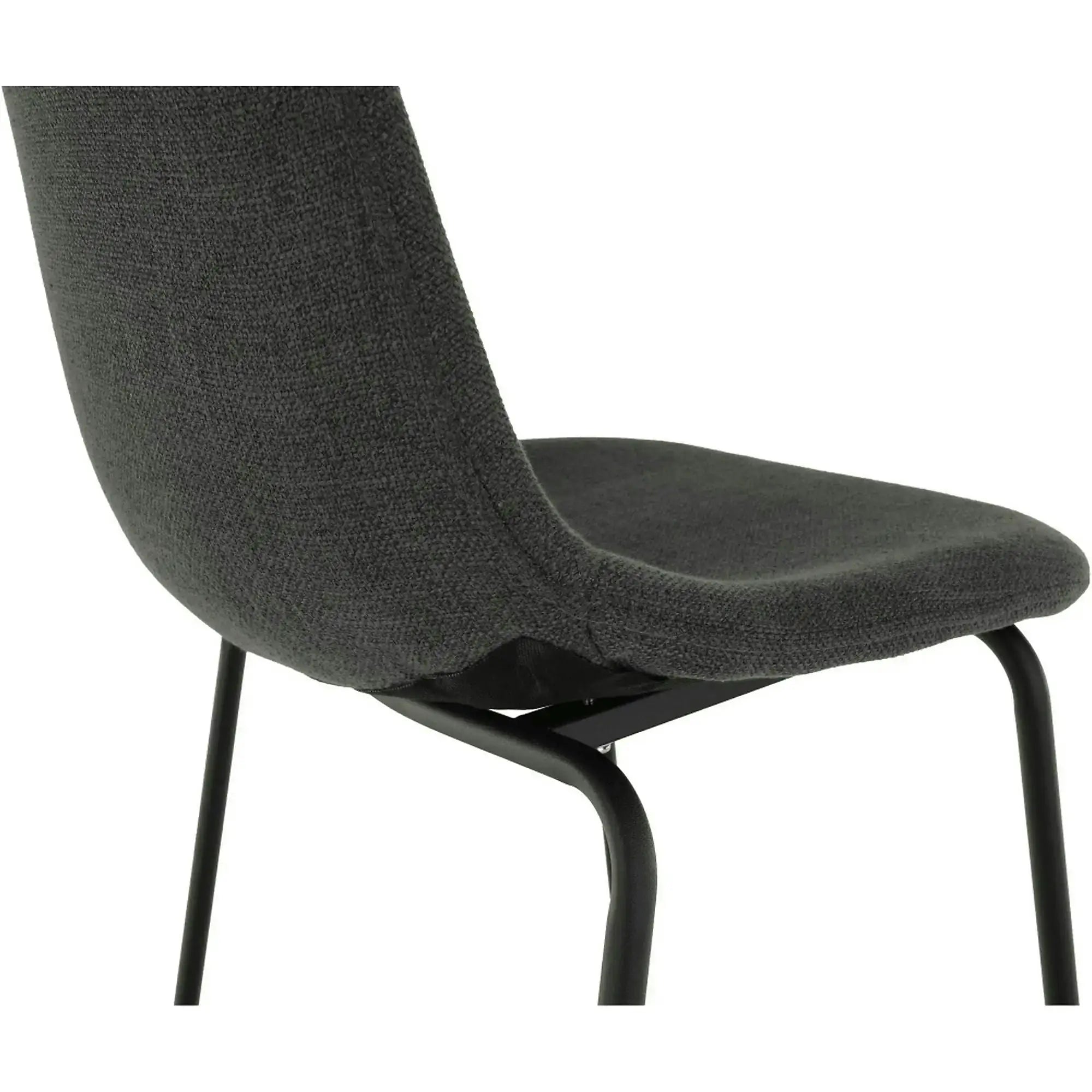 Scaun bar MARIOLA 2 NEW, gri inchis/negru, stofa clasica/metal, 49x51x101 cm