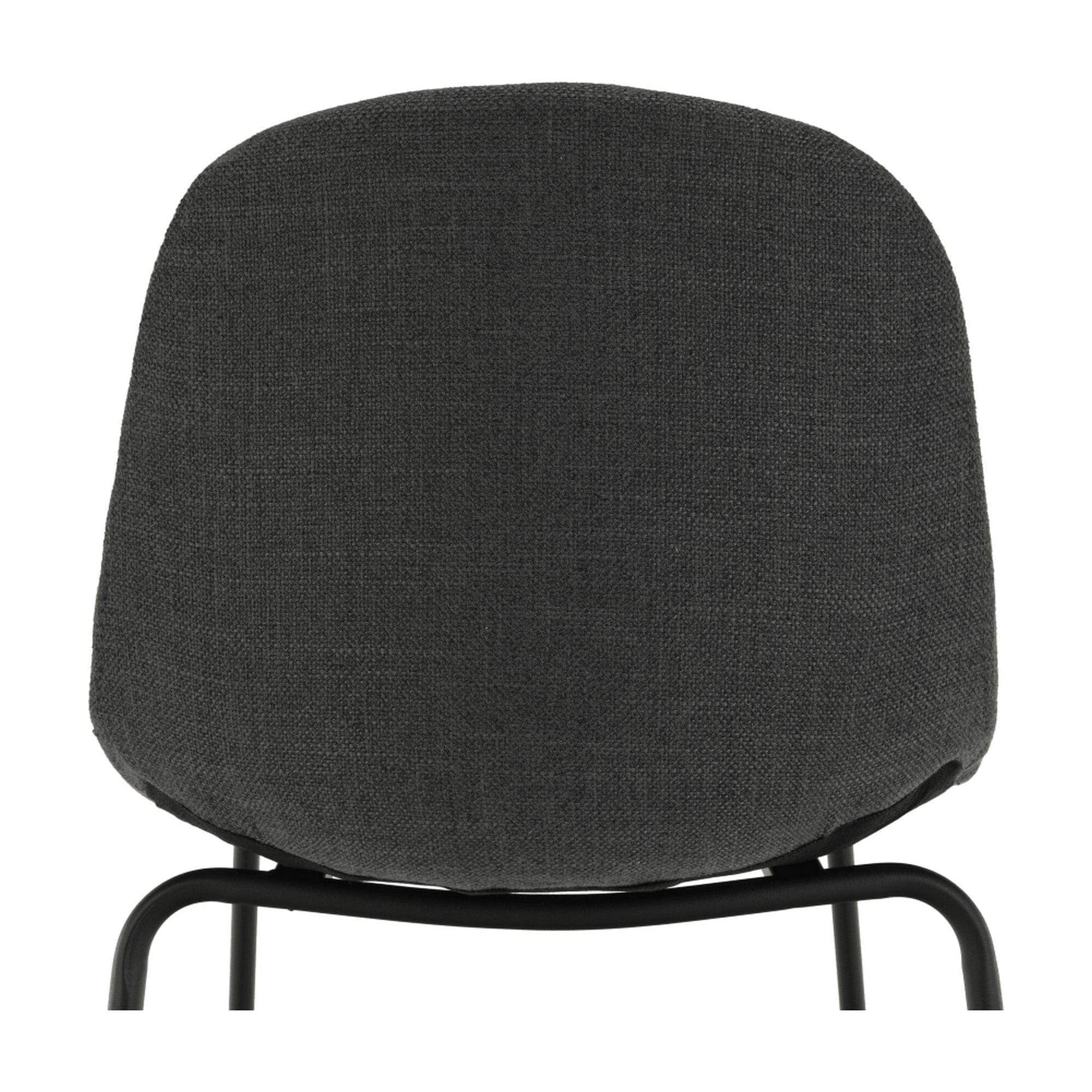 Scaun bar MARIOLA 2 NEW, gri inchis/negru, stofa clasica/metal, 49x51x101 cm