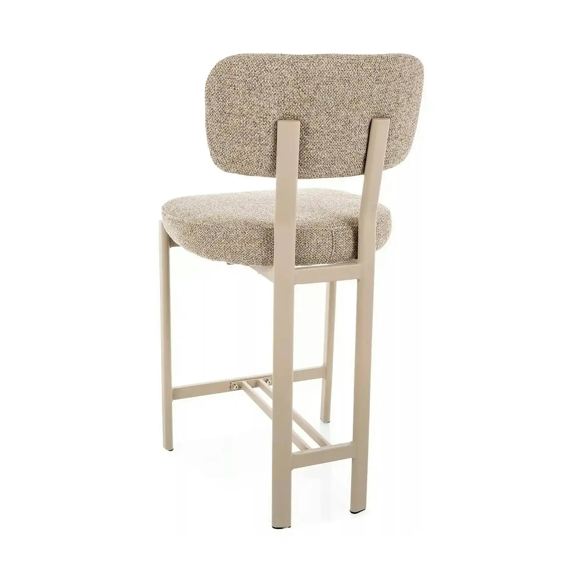 Scaun bar MISAKI H-2, bej/cașmir, stofă/metal, 45x44x92 cm