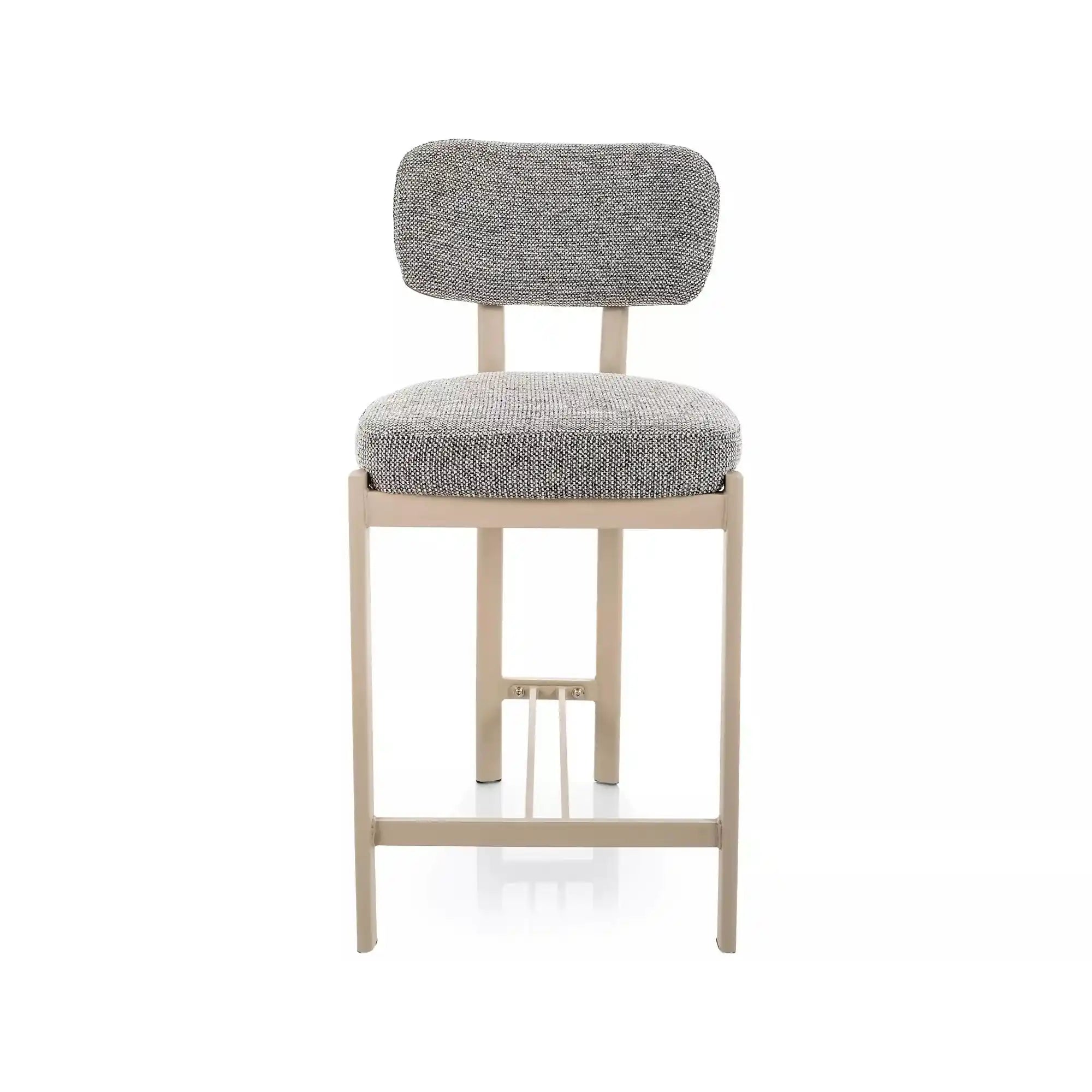 Scaun bar MISAKI H-2, gri/cașmir, stofă/metal, 45x44x92 cm