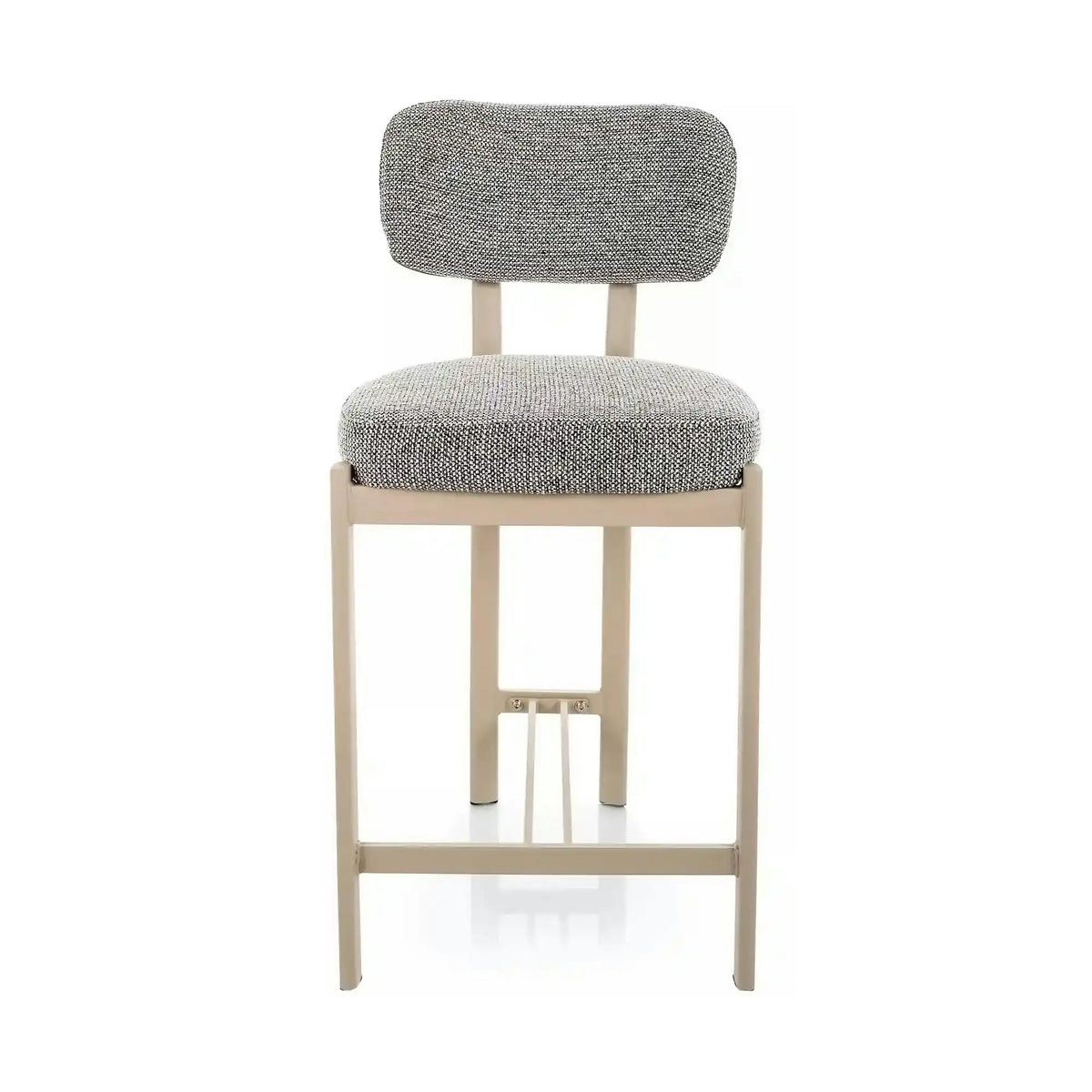 Scaun bar MISAKI H-2, gri/cașmir, stofă/metal, 45x44x92 cm