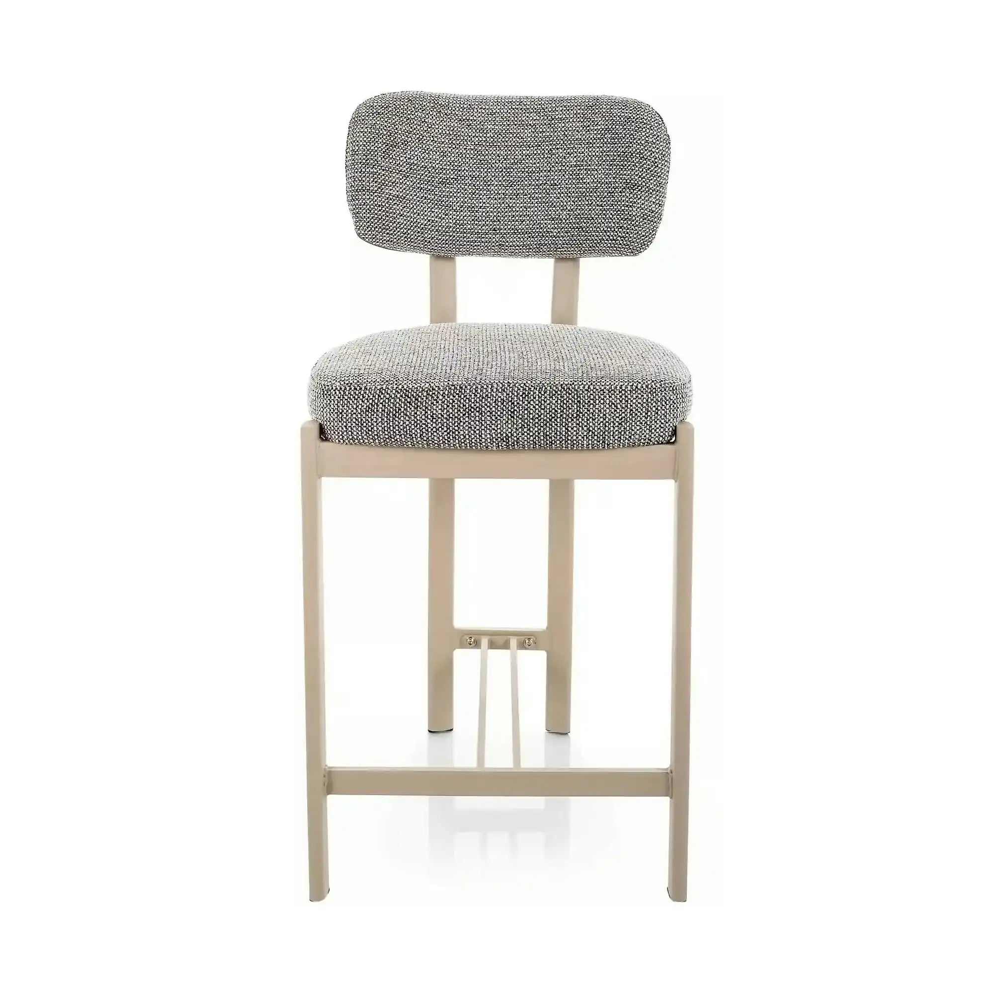 Scaun bar MISAKI H-2, gri/cașmir, stofă/metal, 45x44x92 cm