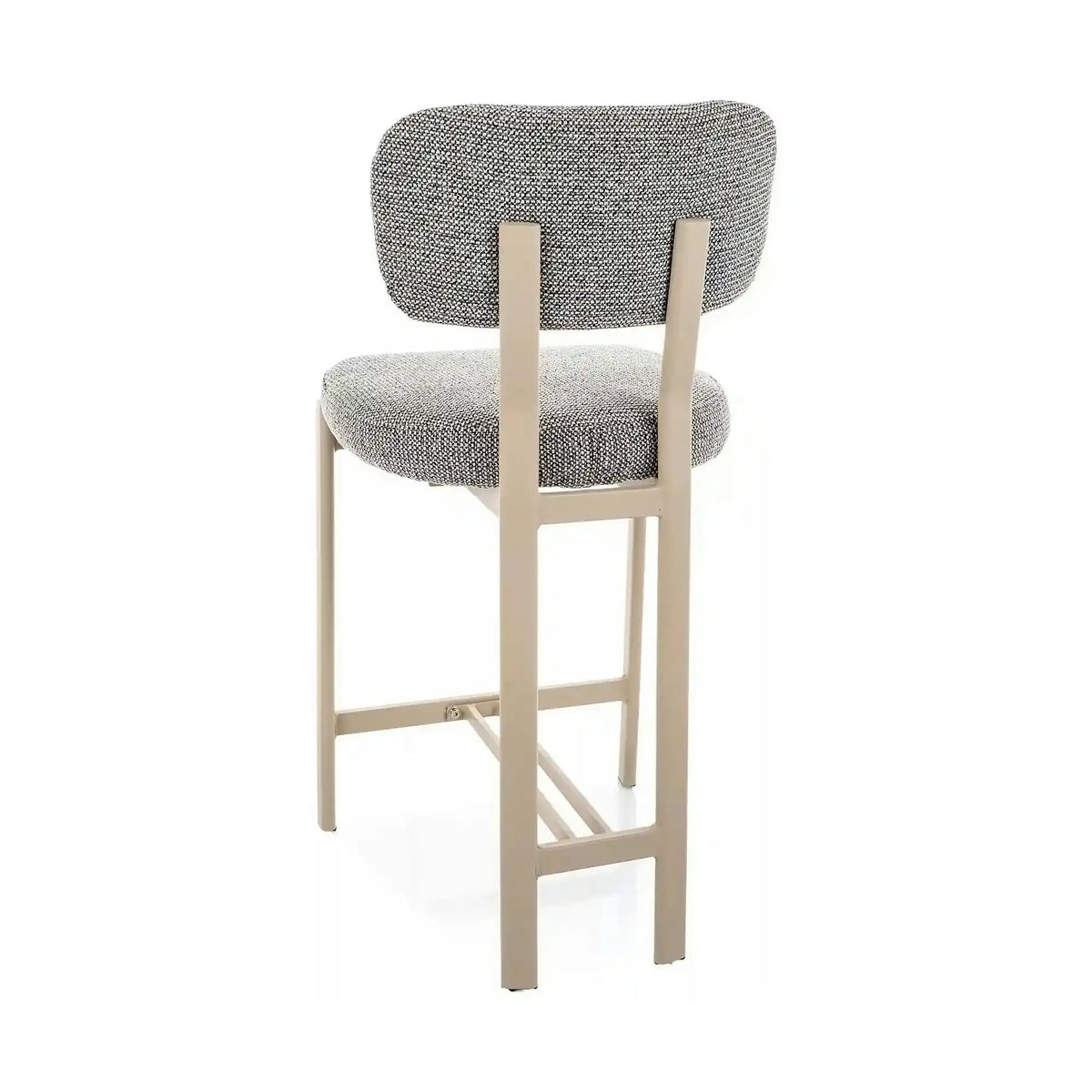 Scaun bar MISAKI H-2, gri/cașmir, stofă/metal, 45x44x92 cm
