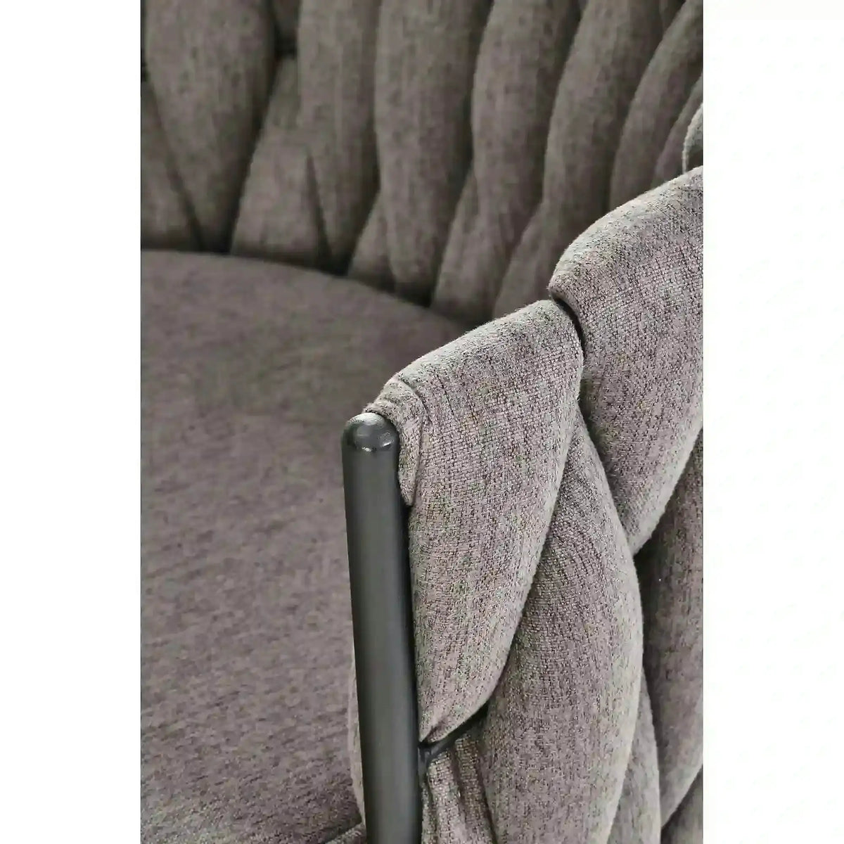 Scaun bar textil H125, gri - Nea 15, stofa clasica/otel, 53x54x90/105 cm
