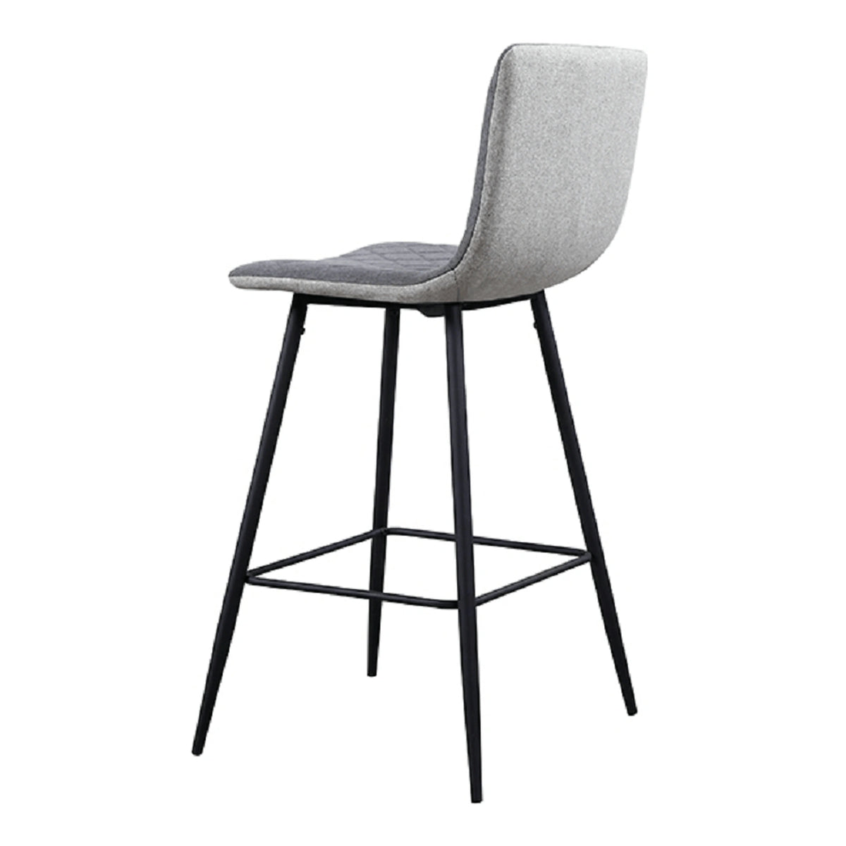 Scaun bar TORANA, gri/negru, stofa clasica/metal, 41x52x106 cm