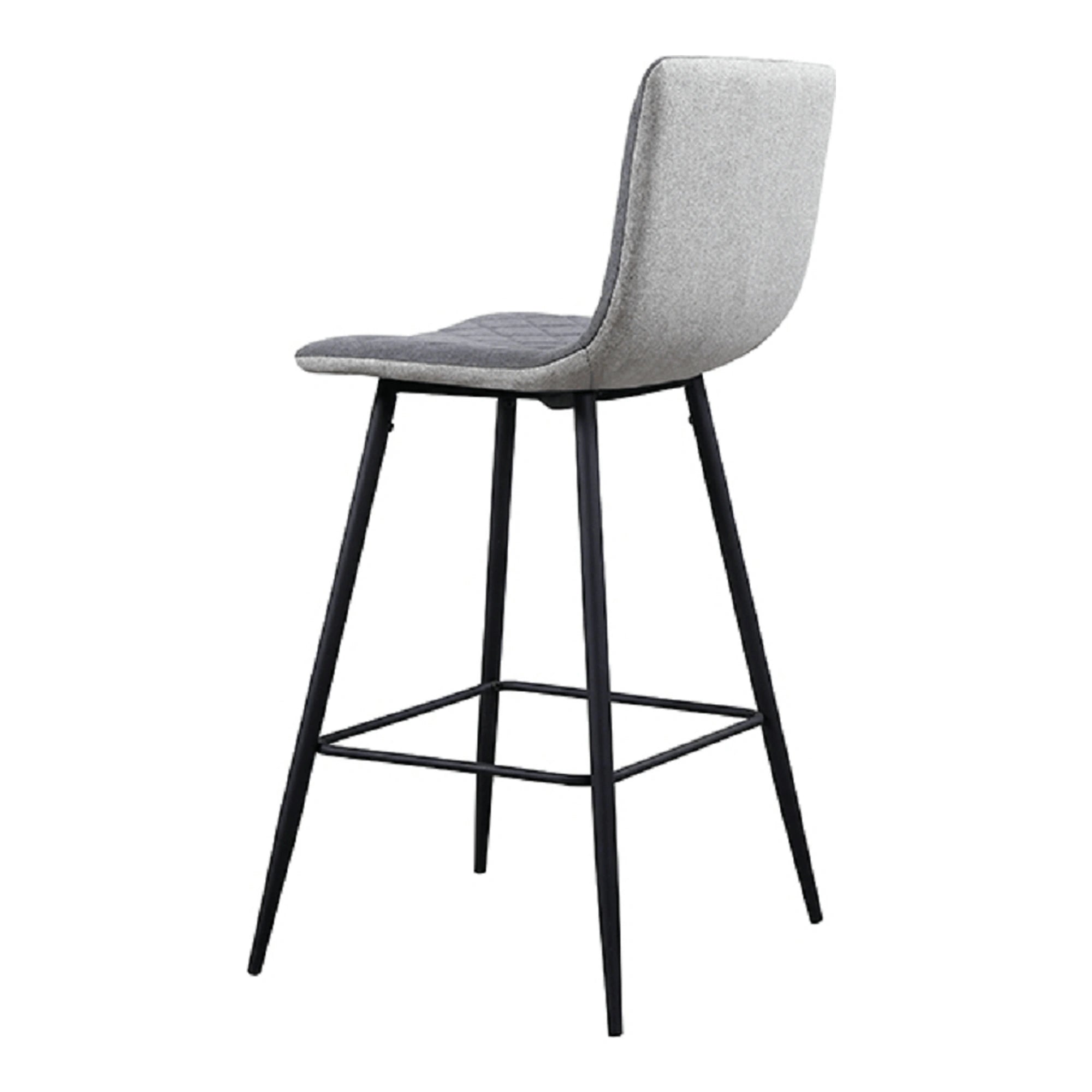 Scaun bar TORANA, gri/negru, stofa clasica/metal, 41x52x106 cm