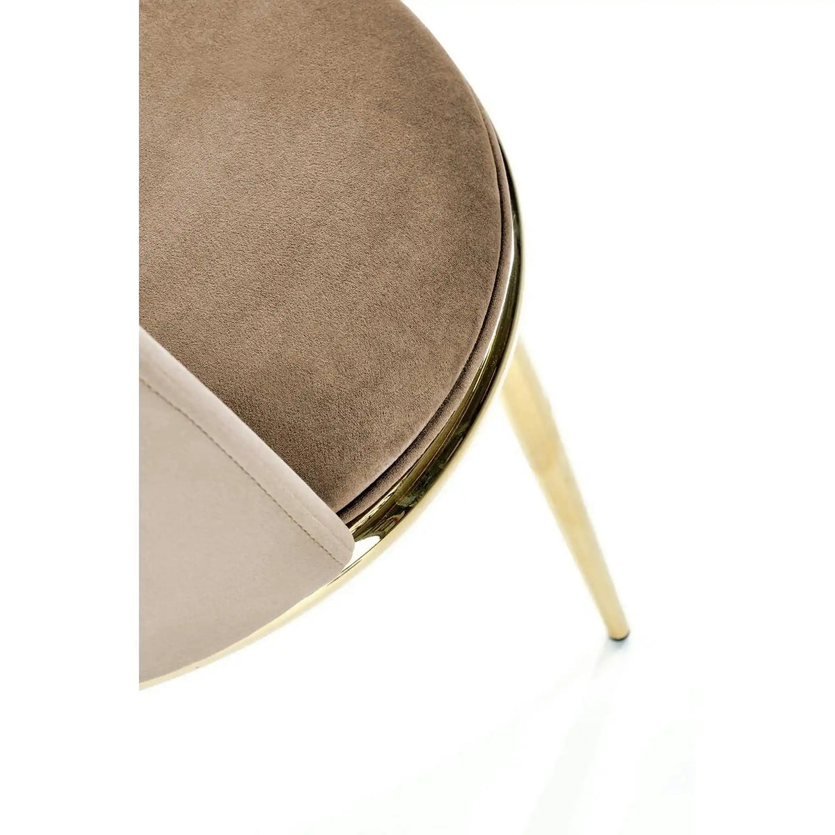 Scaun bej tapitat K460, stofa catifelata, 49x54x84 cm