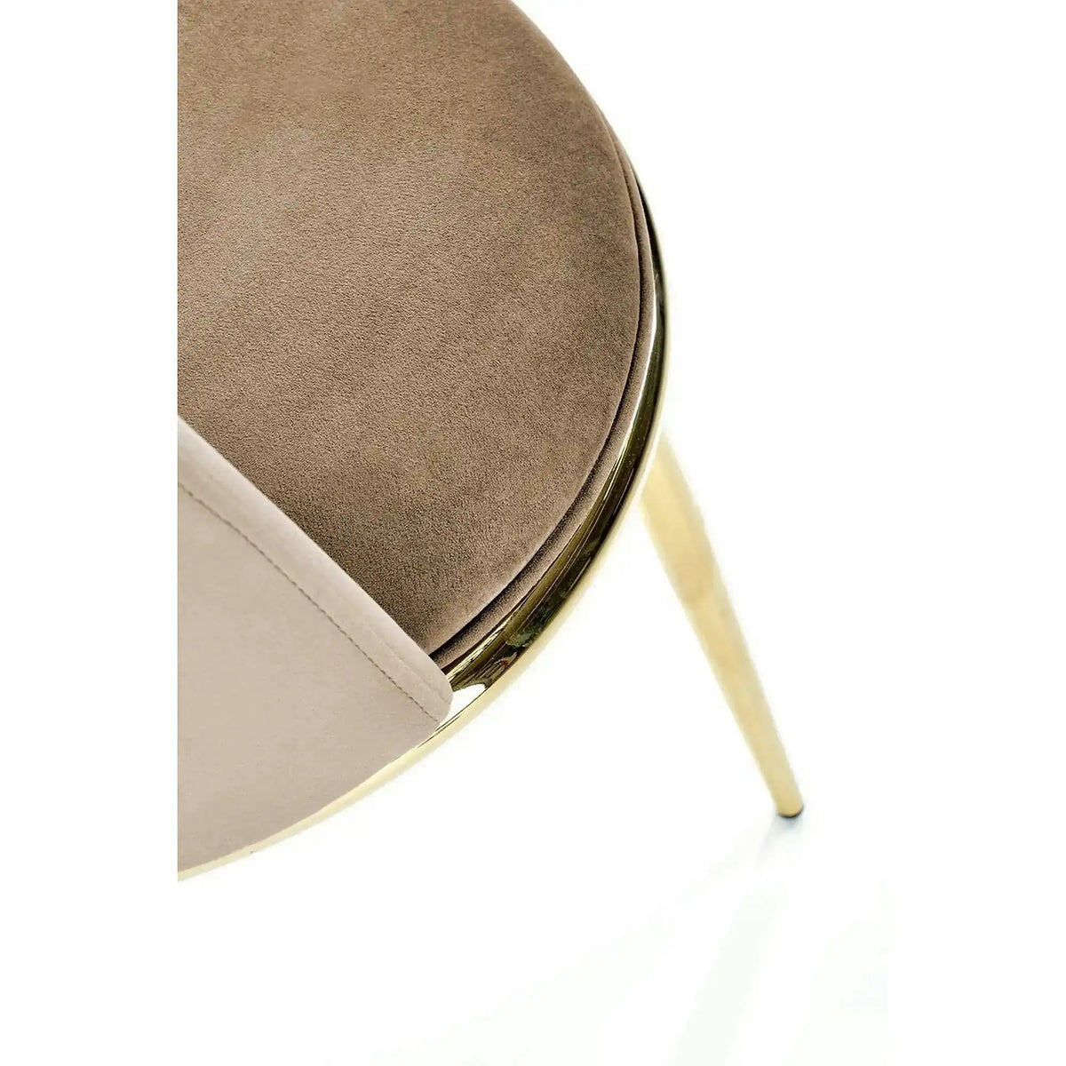 Scaun bej tapitat K460, stofa catifelata, 49x54x84 cm