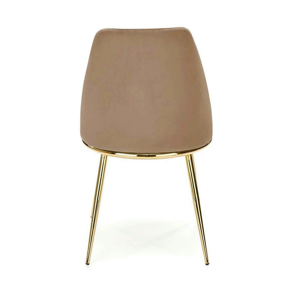 Scaun bej tapitat K460, stofa catifelata, 49x54x84 cm