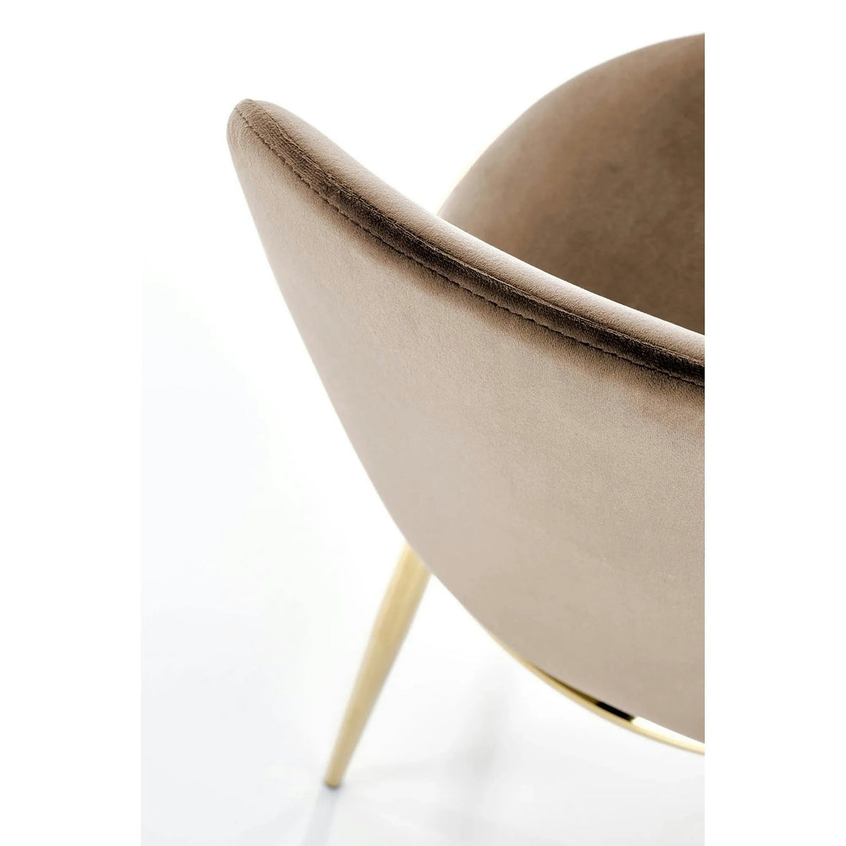 Scaun bej tapitat K460, stofa catifelata, 49x54x84 cm