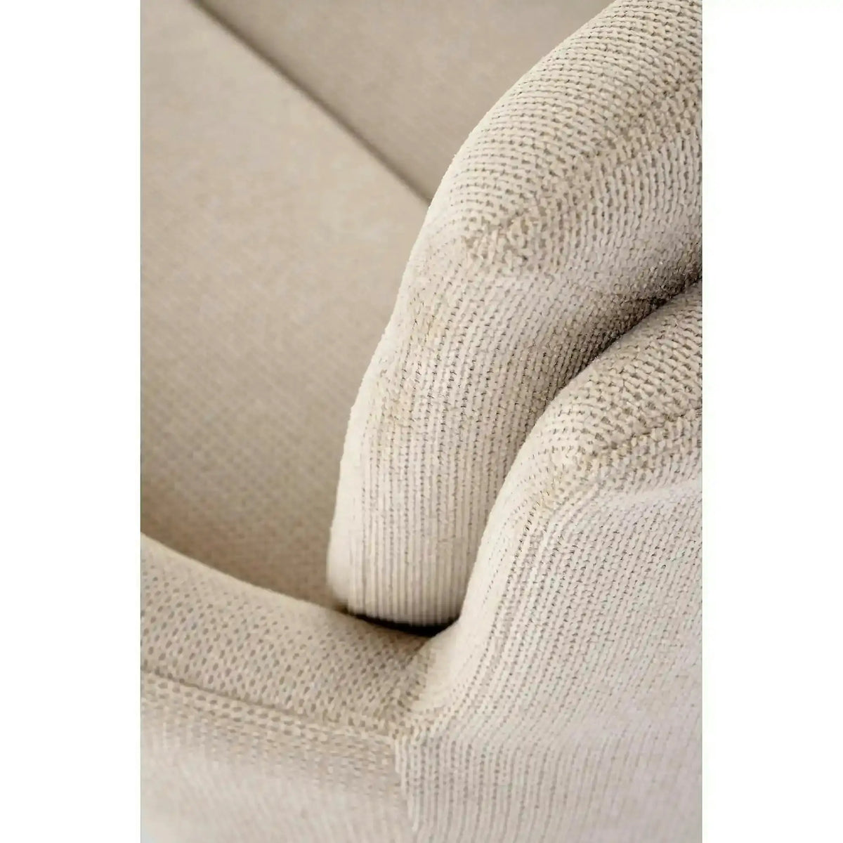 Scaun bej tapitat K536, stofa clasica/metal, 62x68x85 cm