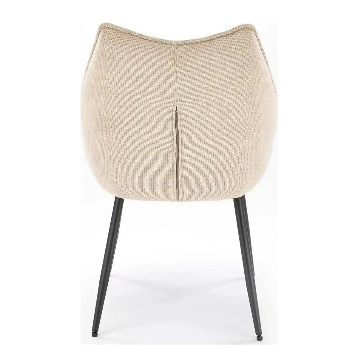 Scaun bej tapitat K543, stofa clasica/metal, 55x60x87 cm