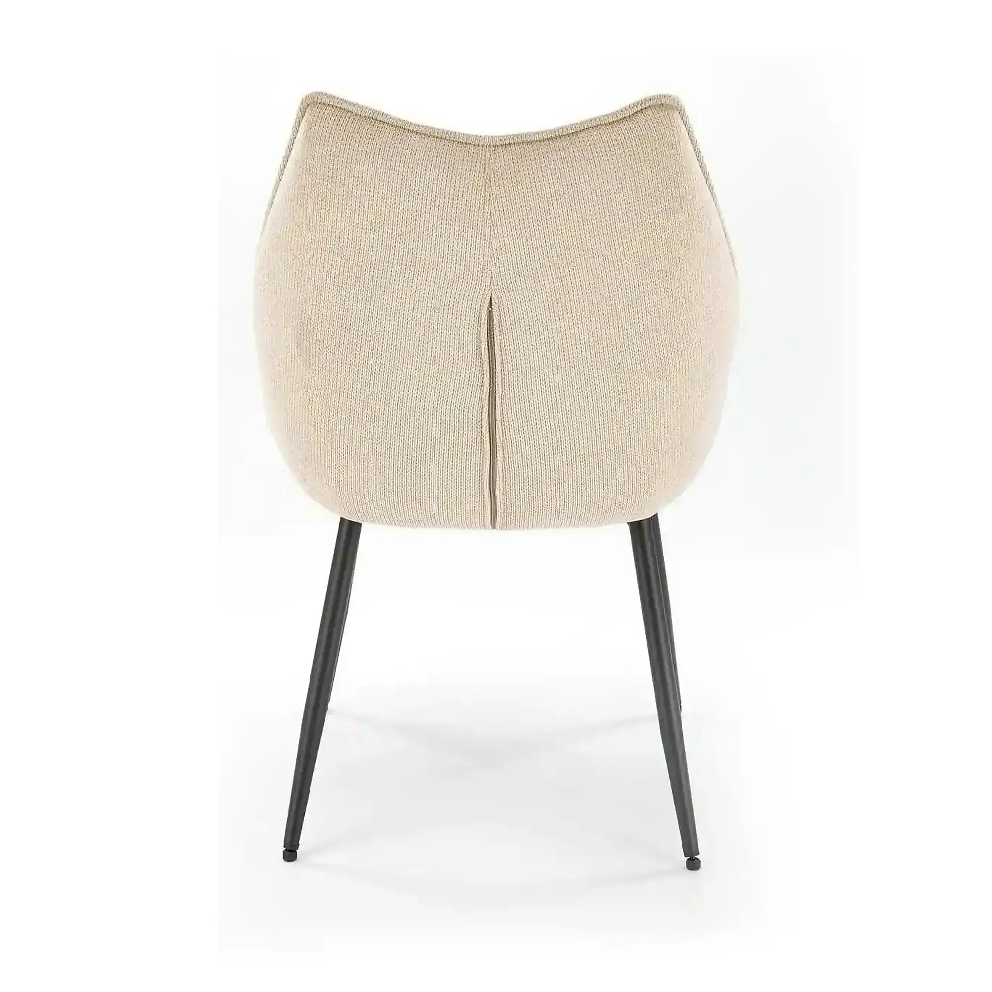 Scaun bej tapitat K543, stofa clasica/metal, 55x60x87 cm