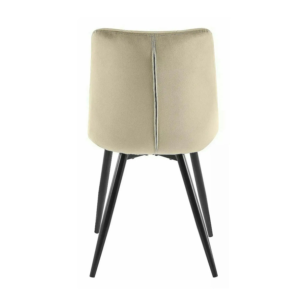 Scaun bej tapitat RALPH, stofa catifelata/metal, 51x42x88 cm